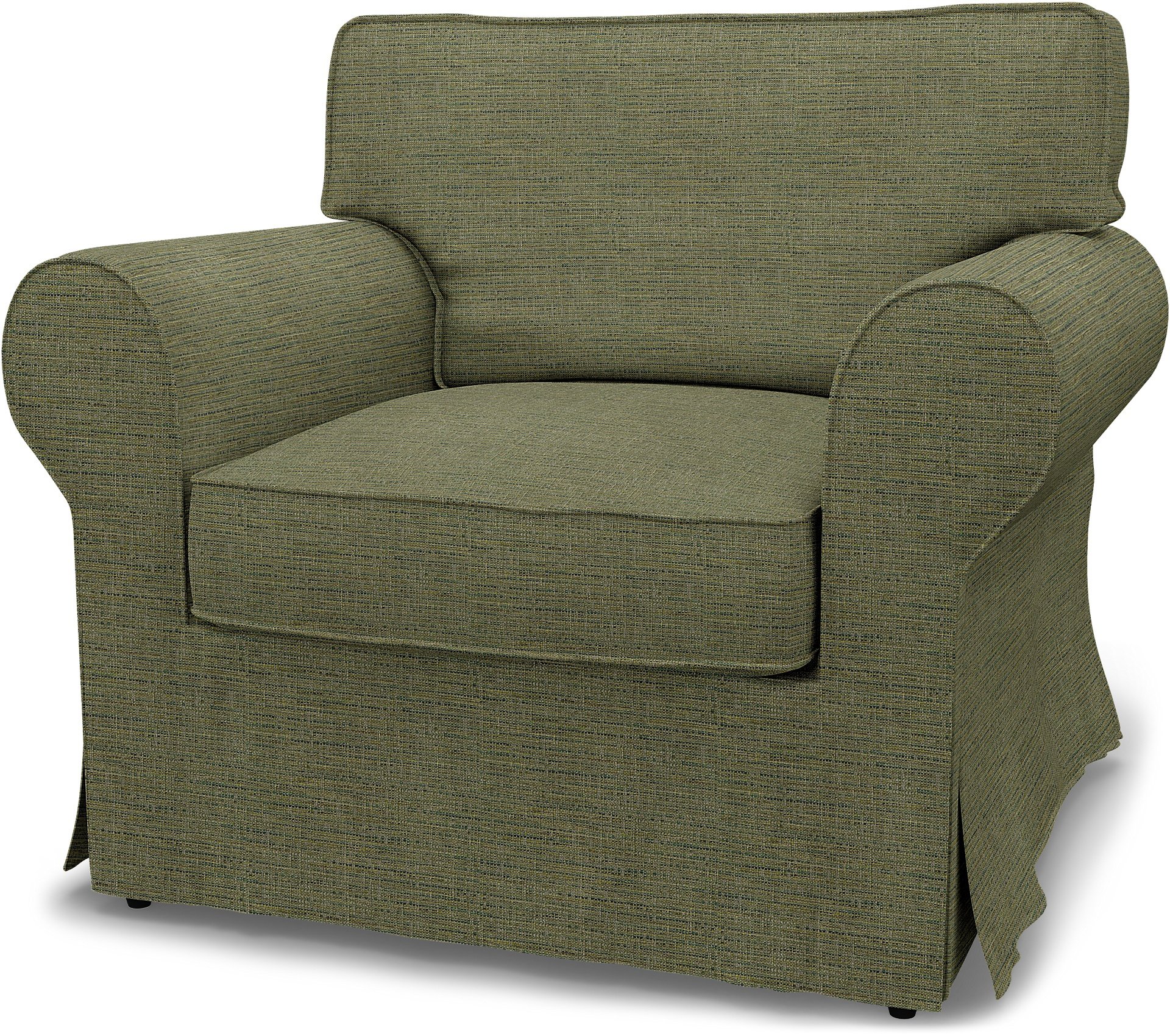 IKEA - Ektorp Armchair Cover, Meadow Green, Boucle & Texture - Bemz
