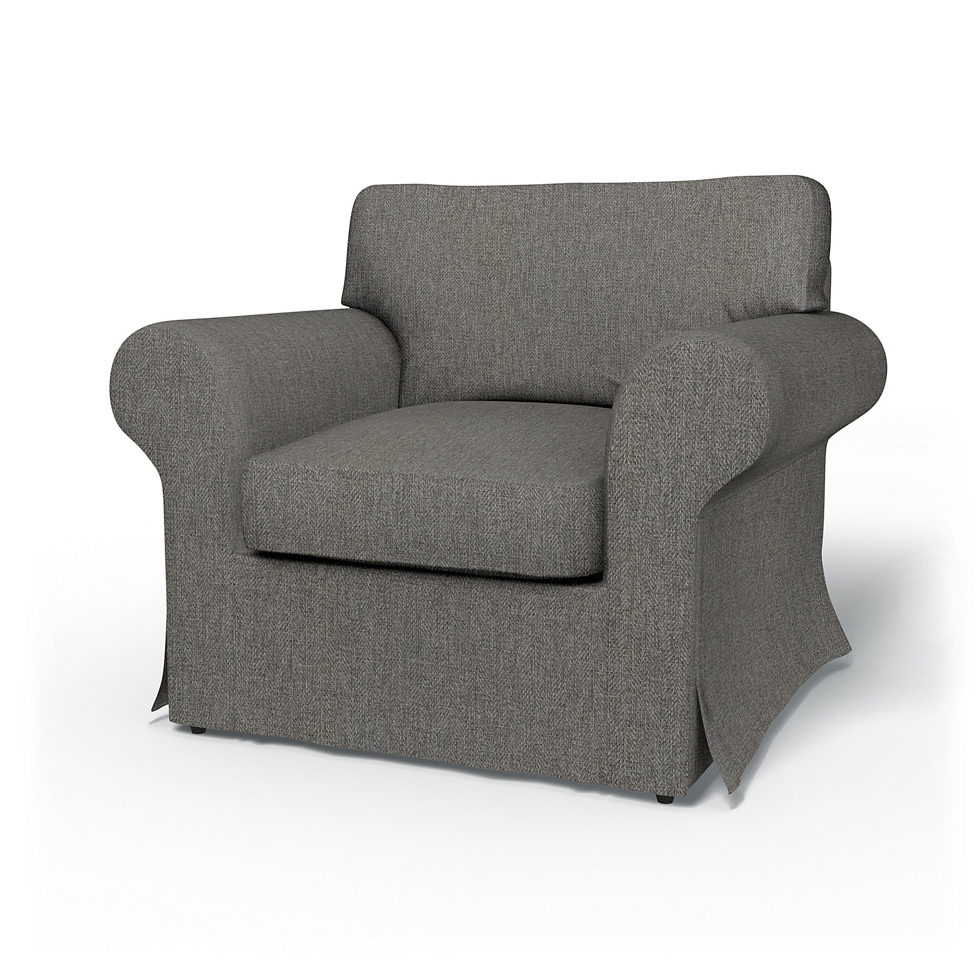IKEA - Ektorp Armchair Cover, Taupe, Boucle & Texture - Bemz