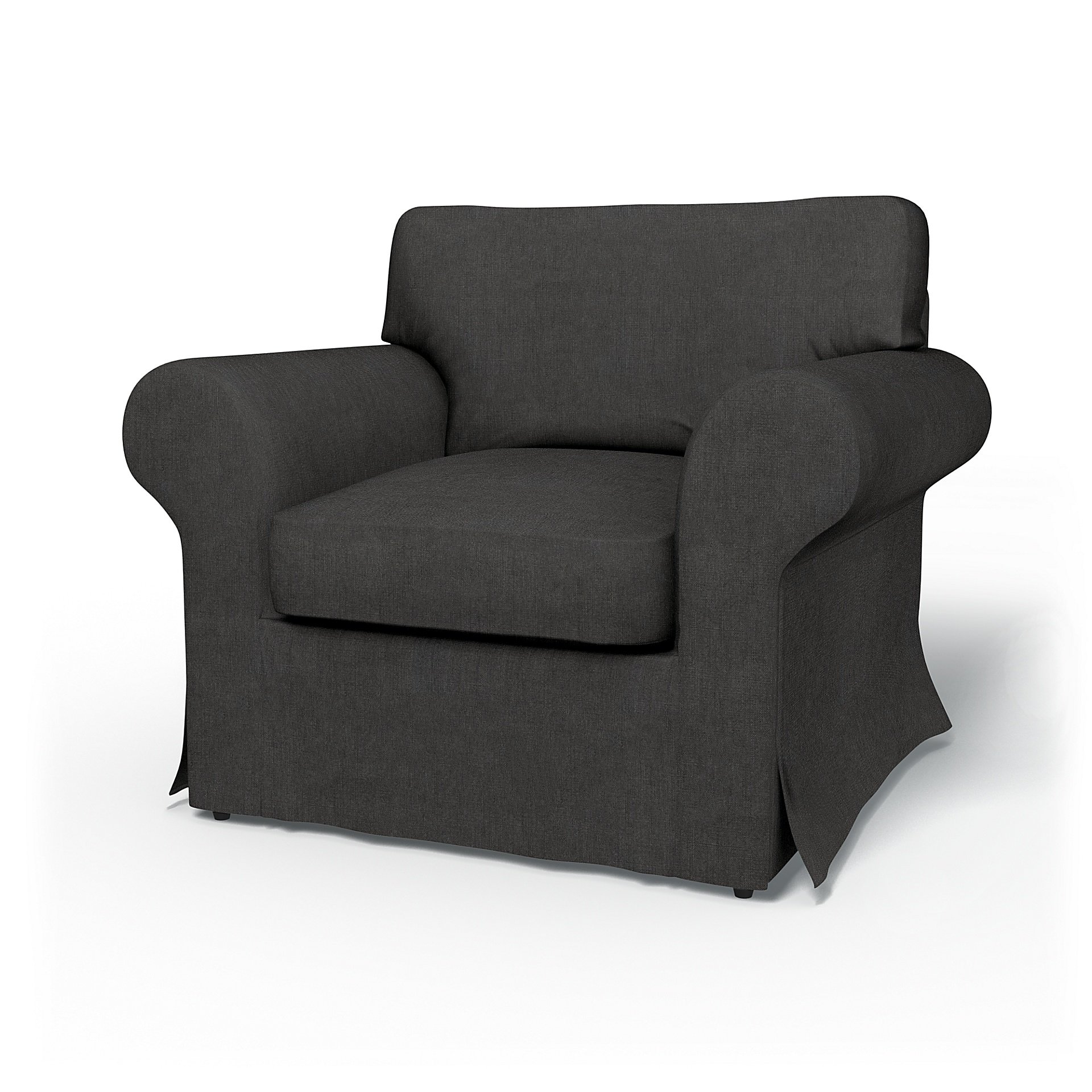 IKEA - Ektorp Armchair Cover, Espresso, Linen - Bemz
