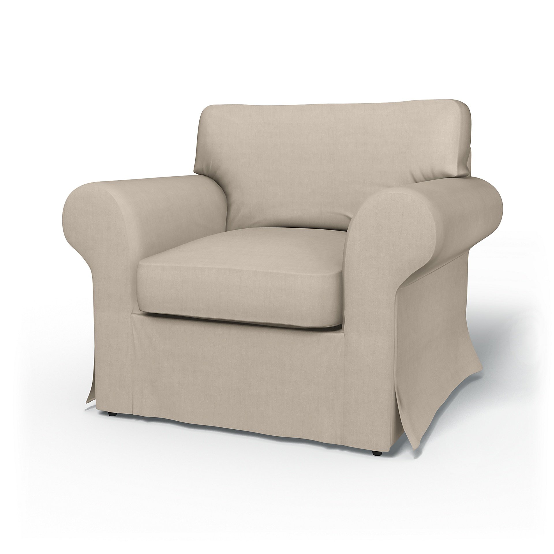 IKEA - Ektorp Armchair Cover, Parchment, Linen - Bemz