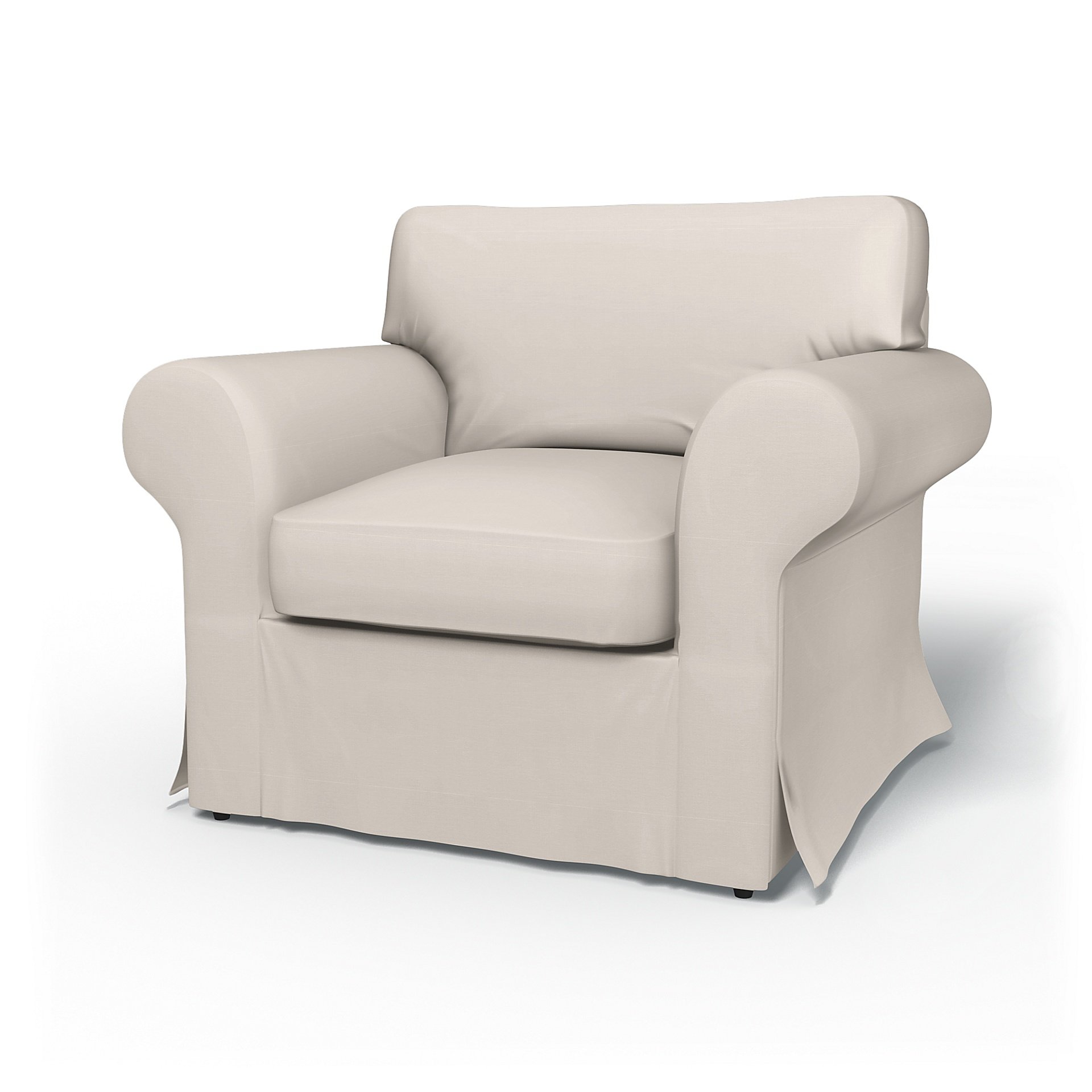 IKEA - Ektorp Armchair Cover, Soft White, Cotton - Bemz