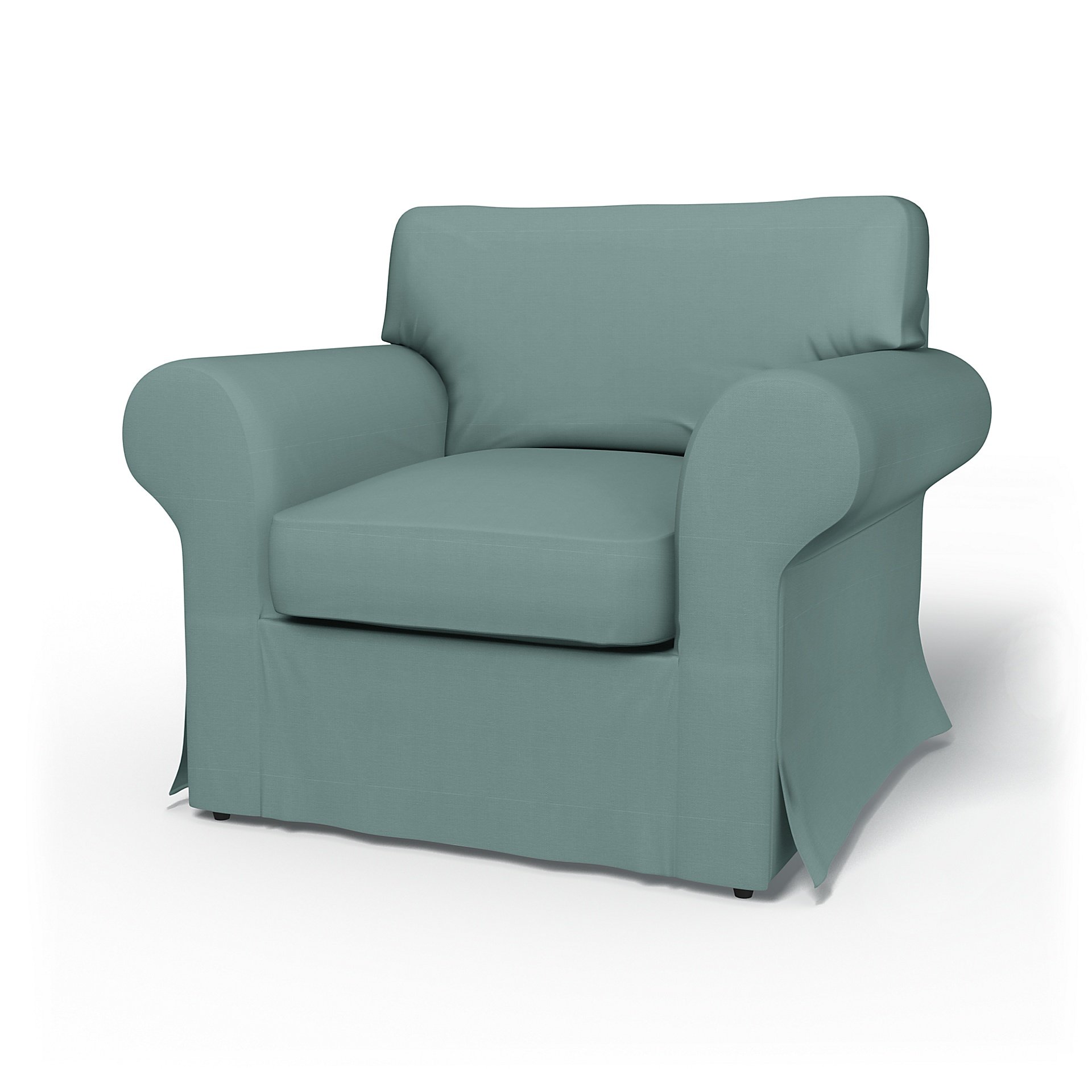 IKEA - Ektorp Armchair Cover, Mineral Blue, Cotton - Bemz