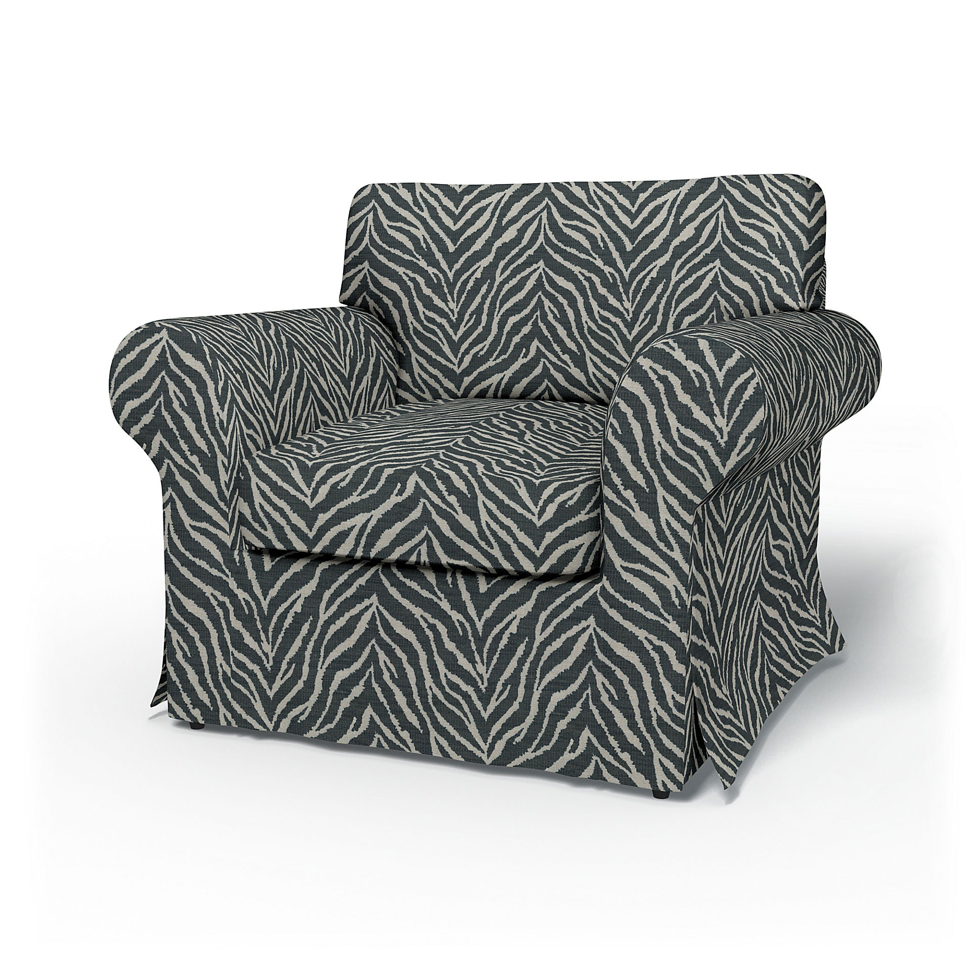 Bemz IKEA - Hoes voor fauteuil Ektorp, Black/White, DE NATURES’ PALETTE COLLECTION VAN 