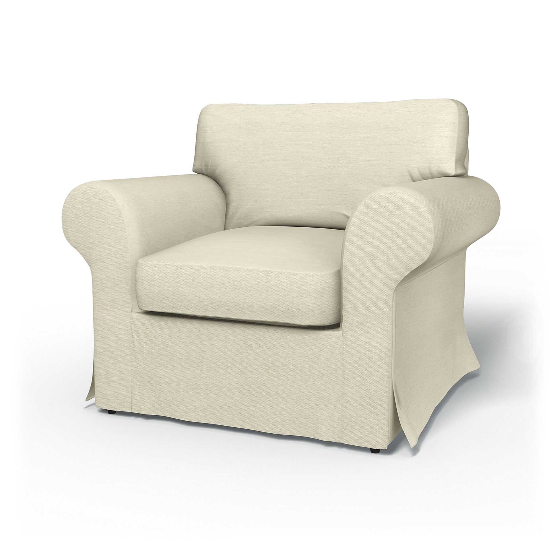 IKEA - Överdrag till Ektorp fåtölj, Sand Beige, Bomull - Bemz