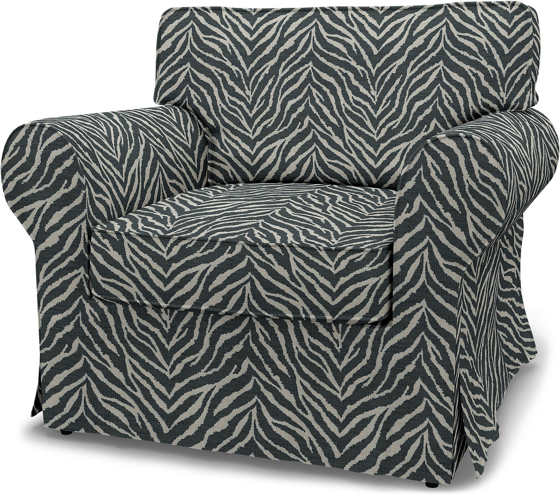 Bemz IKEA - Hoes voor fauteuil Ektorp, Black/White, DE NATURES’ PALETTE COLLECTION VAN 