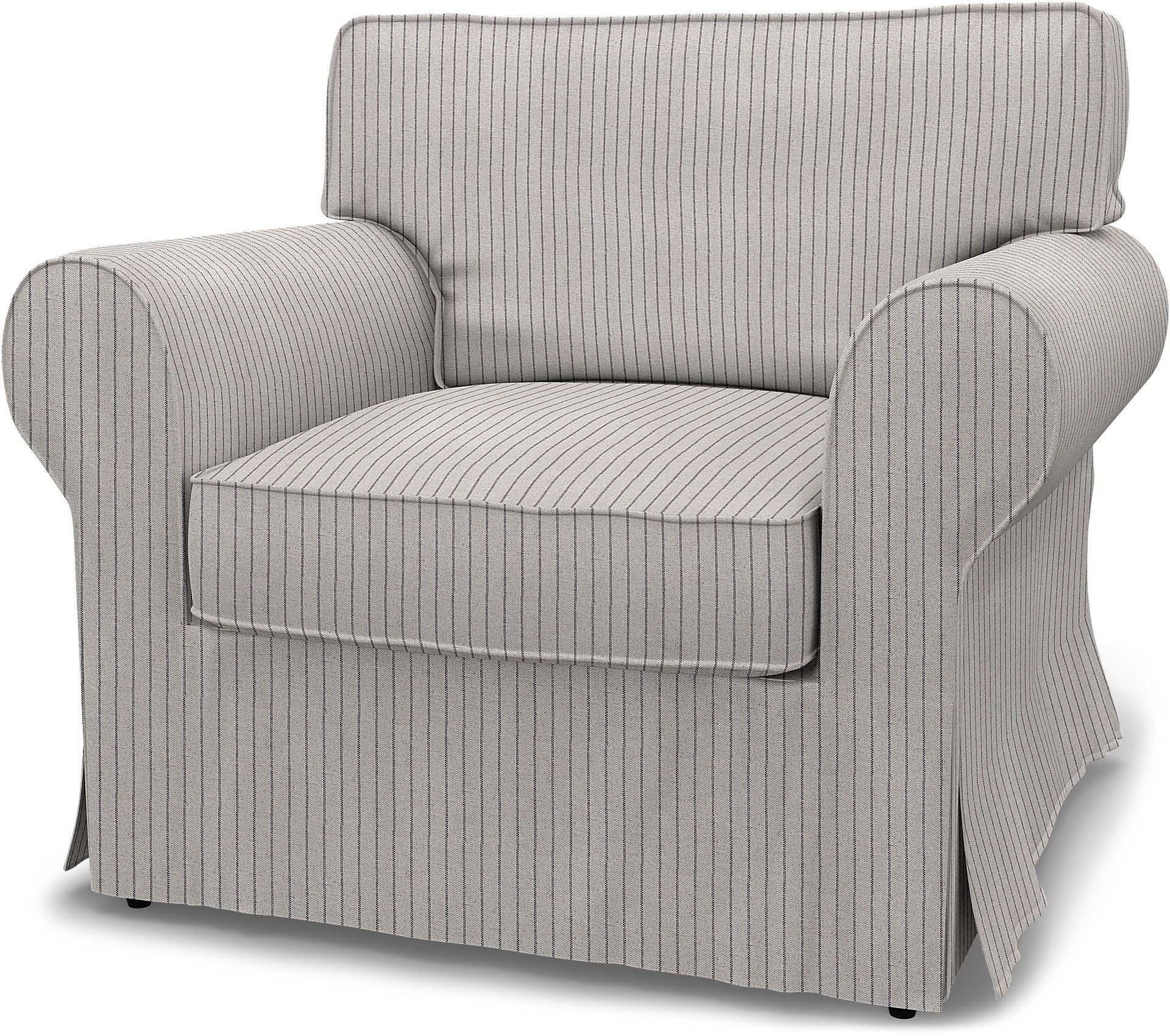 IKEA - Ektorp Armchair Cover, Silver Grey, Conscious - Bemz