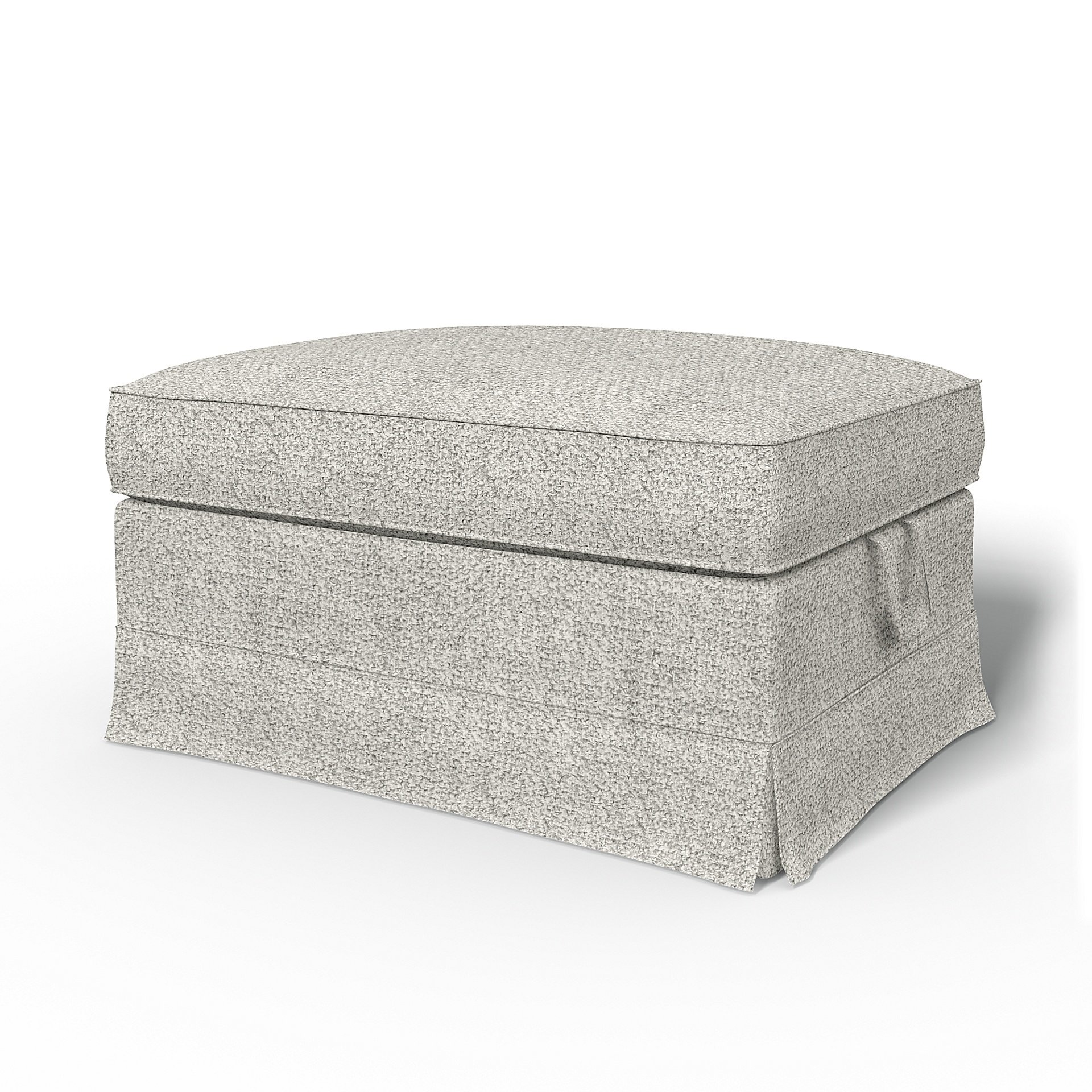 IKEA - Ektorp Footstool Cover, Driftwood, Boucle & Texture - Bemz