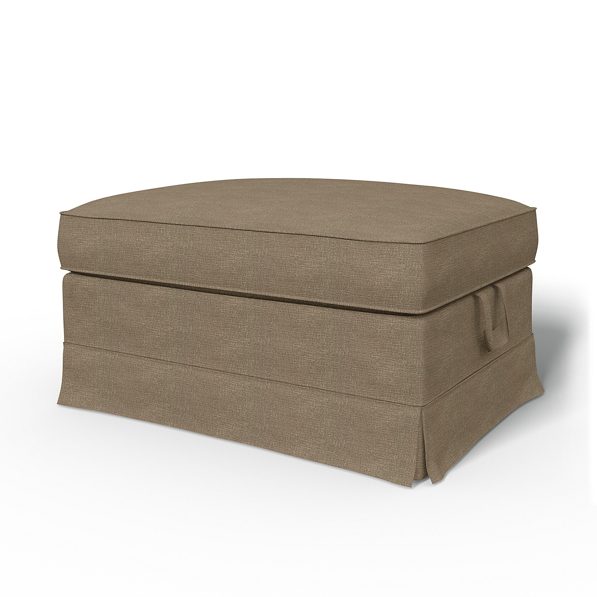 IKEA - Ektorp Footstool Cover, Camel, Boucle & Texture - Bemz