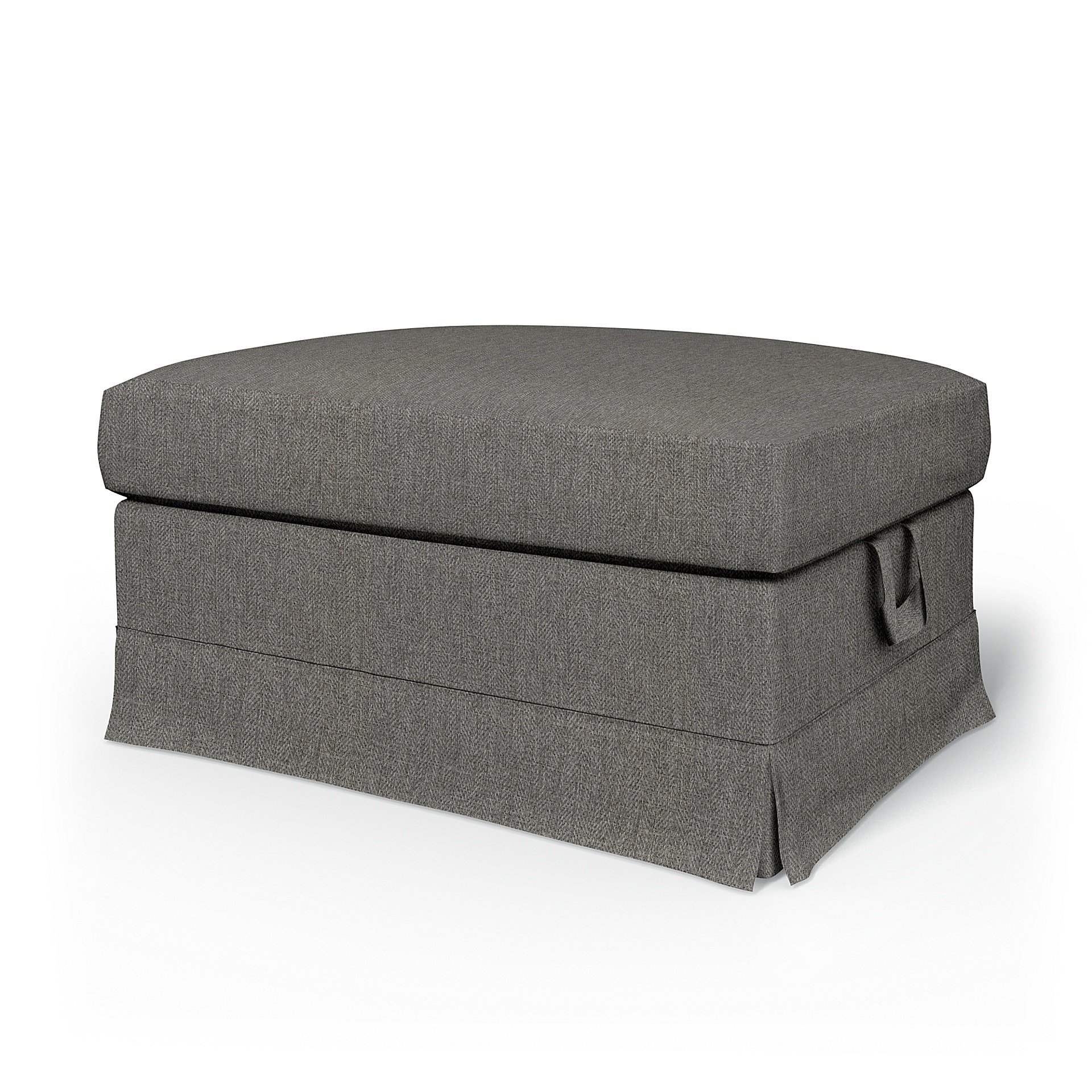 IKEA - Ektorp Footstool Cover, Taupe, Boucle & Texture - Bemz