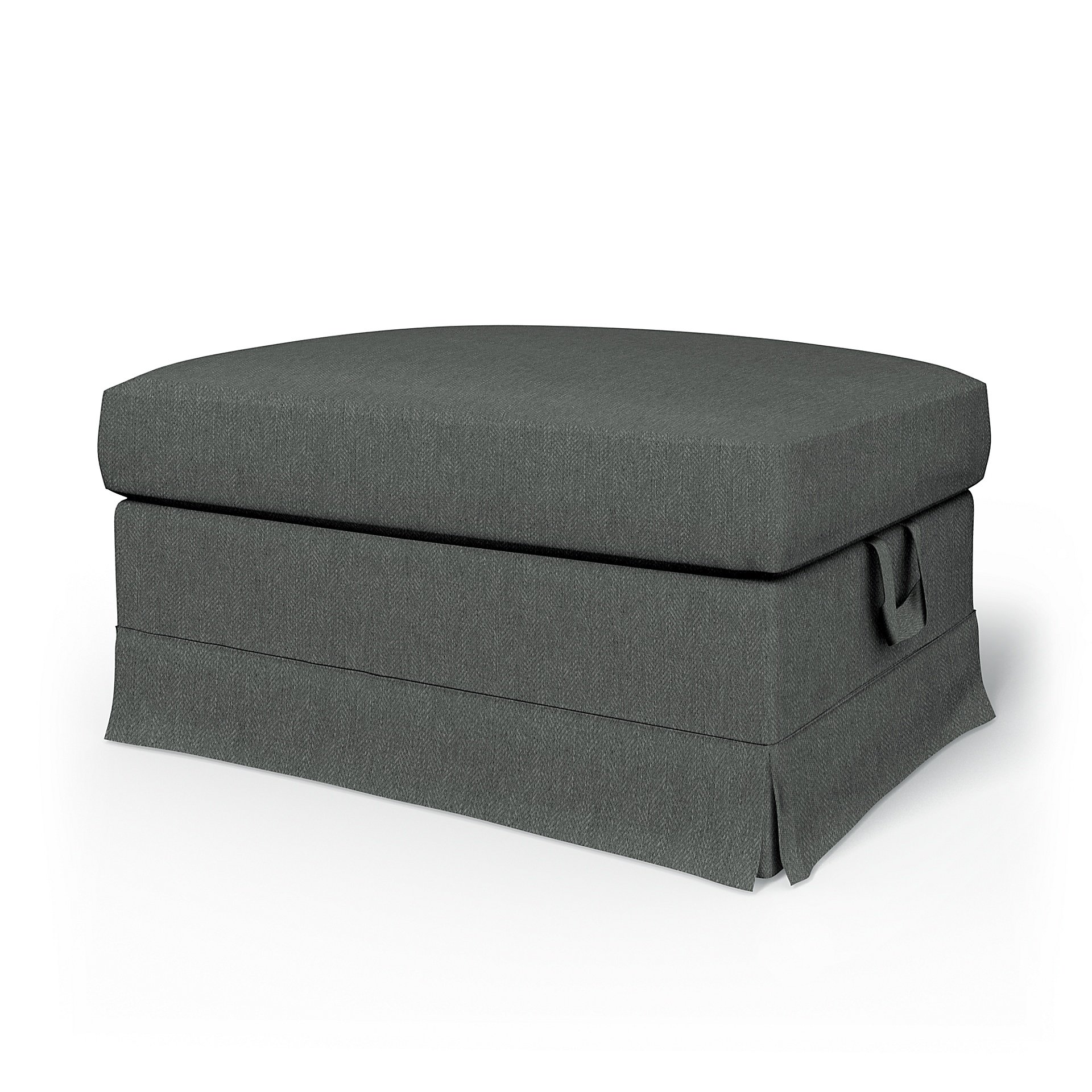 IKEA - Ektorp Footstool Cover, Laurel, Boucle & Texture - Bemz