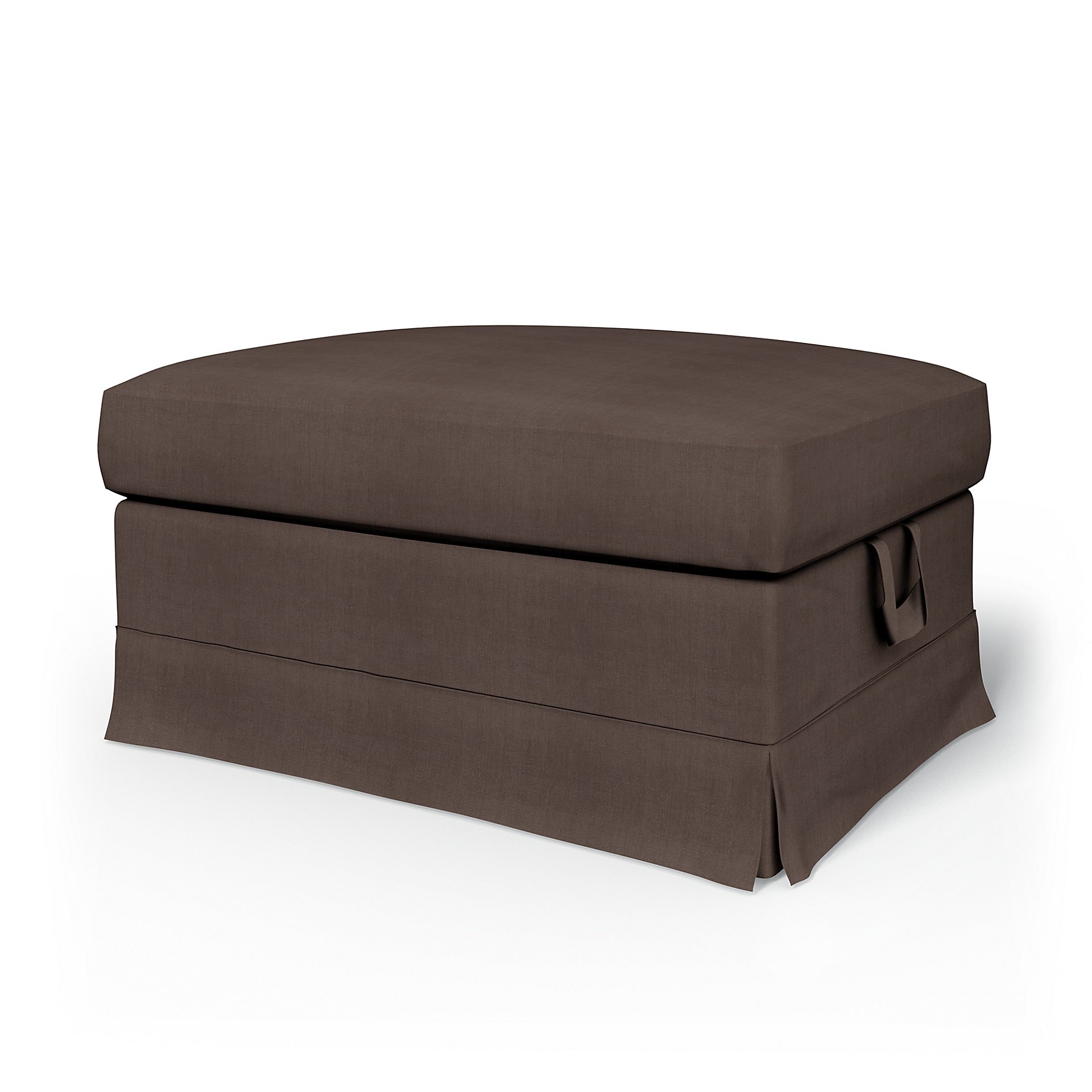 IKEA - Ektorp Footstool Cover, Cocoa, Linen - Bemz