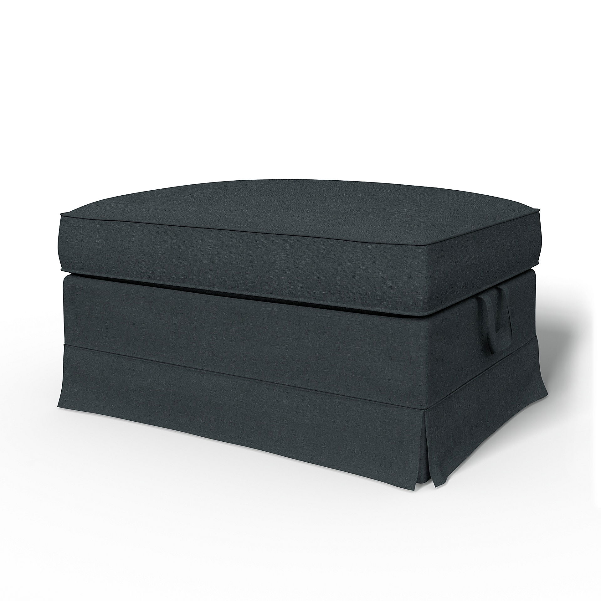 IKEA - Housse de repose-pieds Ektorp, Graphite Grey, Lin - Bemz