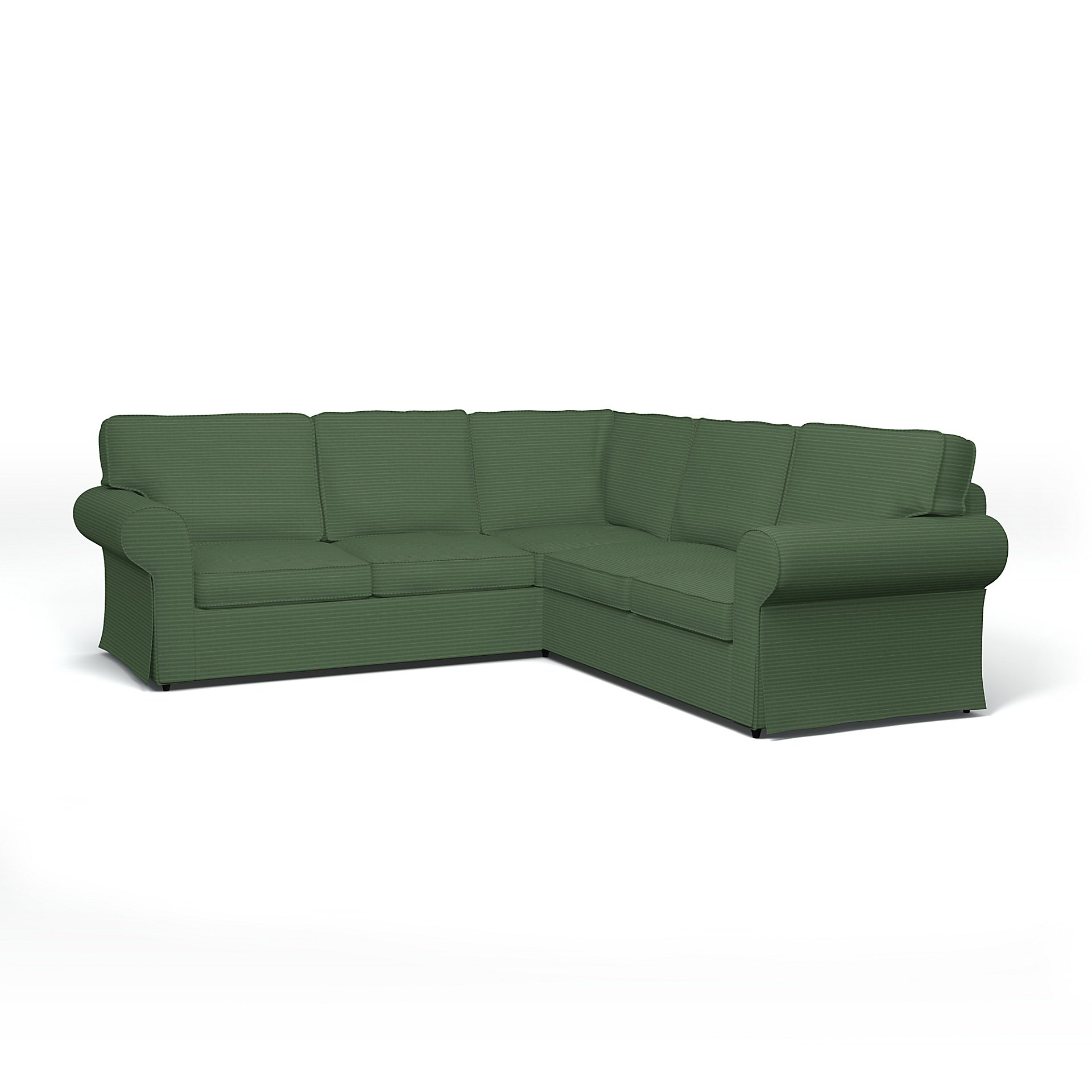 IKEA - Ektorp 4 Seater Corner Sofa Cover, Palm Green, Corduroy - Bemz