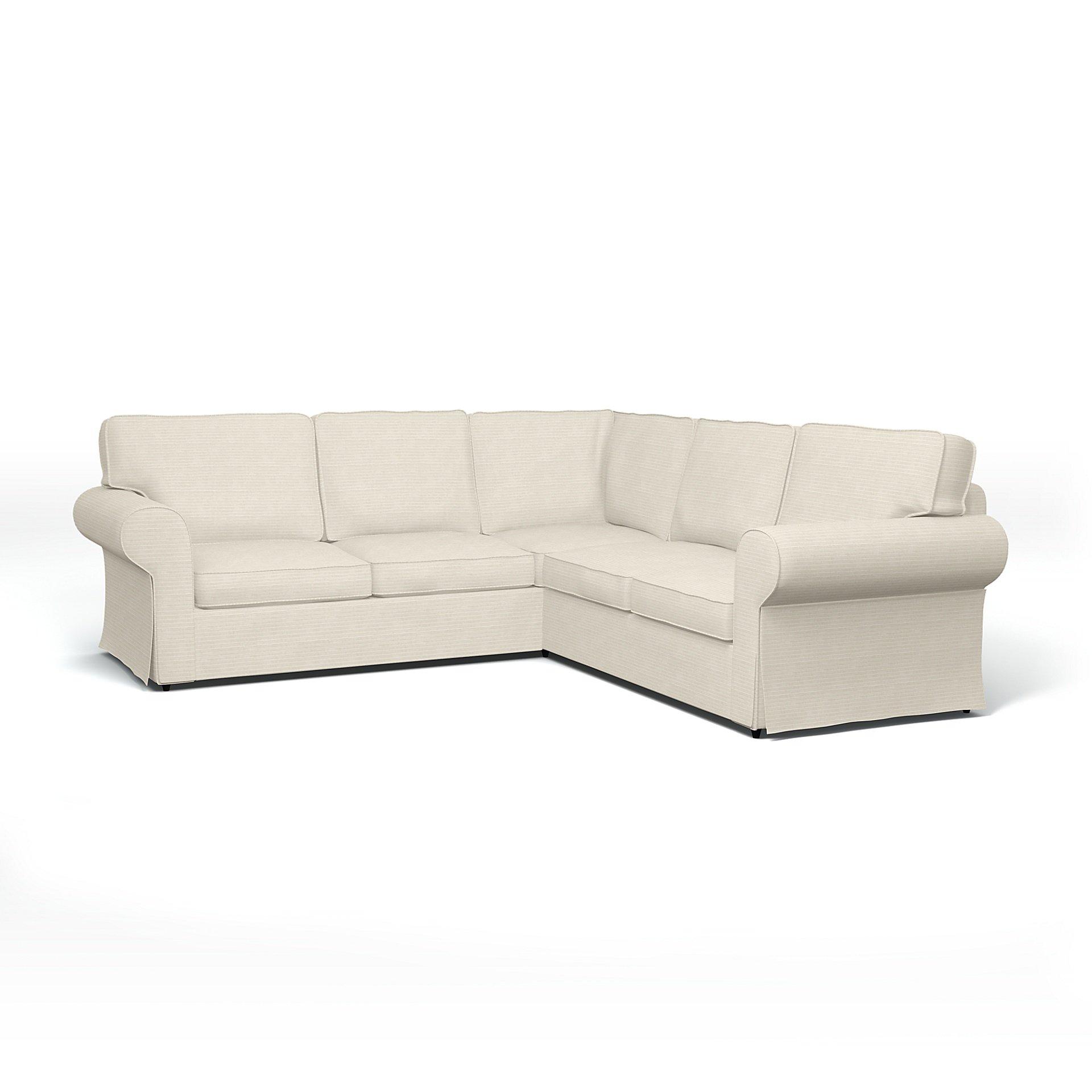 IKEA - Ektorp 4 Seater Corner Sofa Cover, Tofu, Corduroy - Bemz