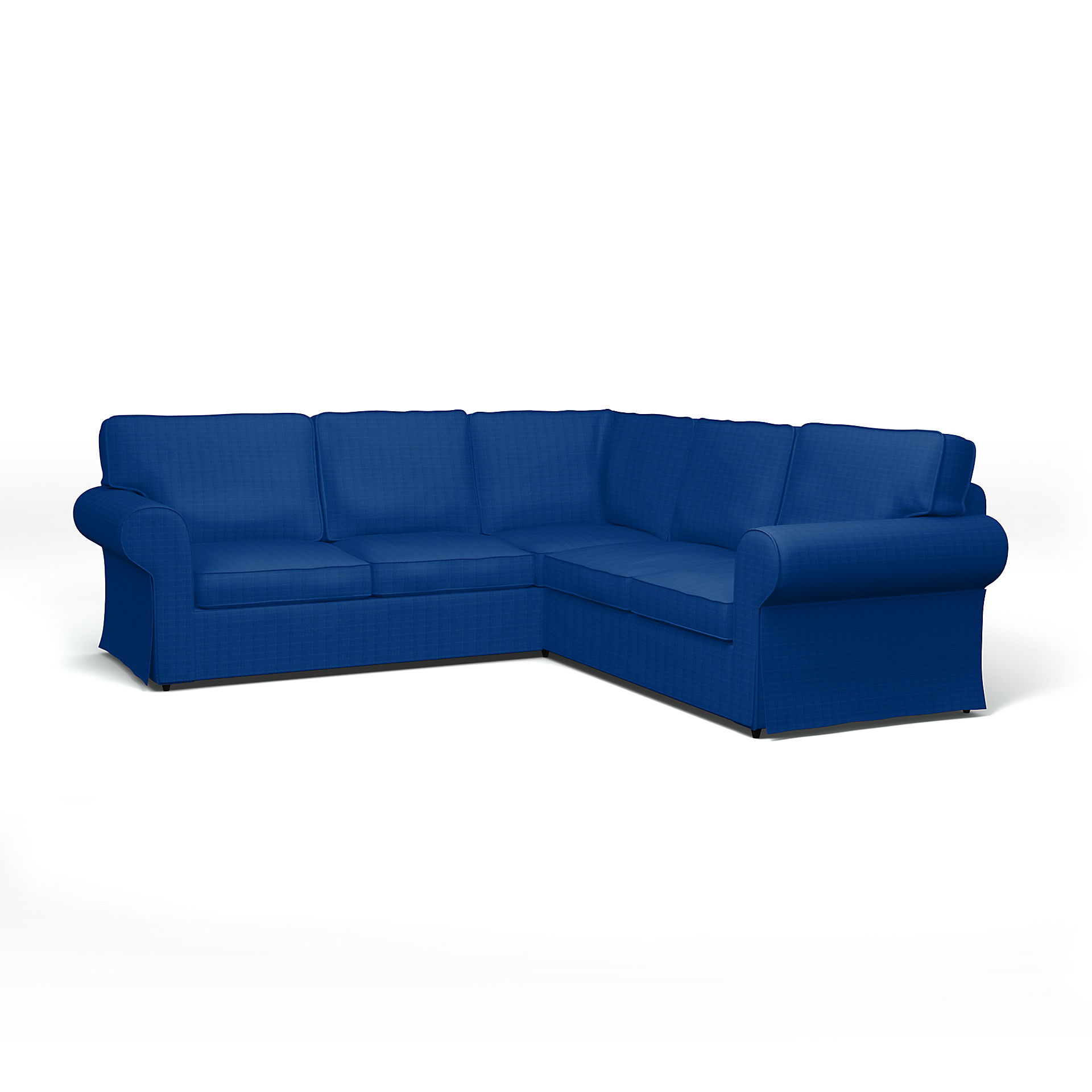 IKEA - Ektorp 4 Seater Corner Sofa Cover, Lapis Blue, Velvet - Bemz