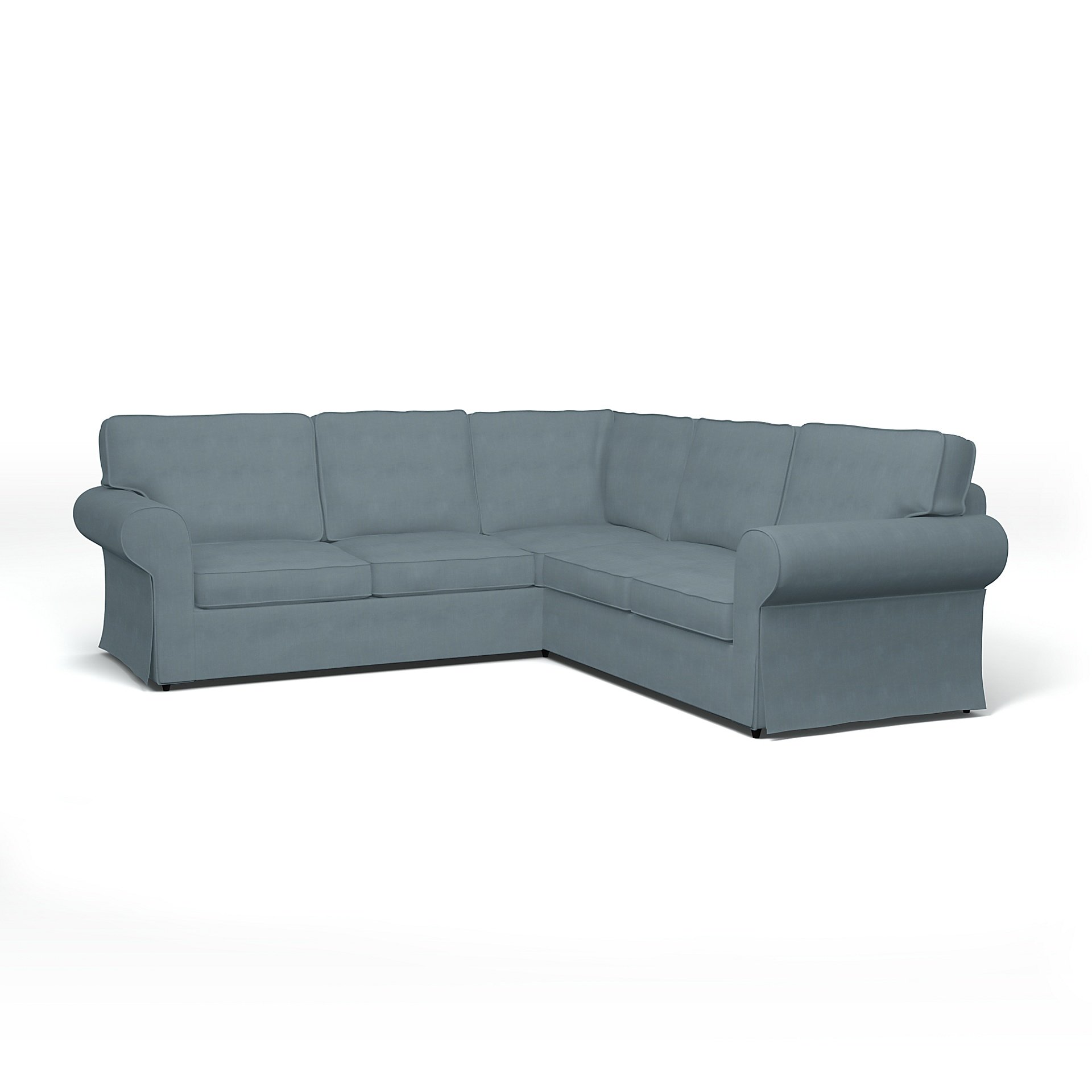 IKEA - Ektorp 4 Seater Corner Sofa Cover, Dusk, Linen - Bemz