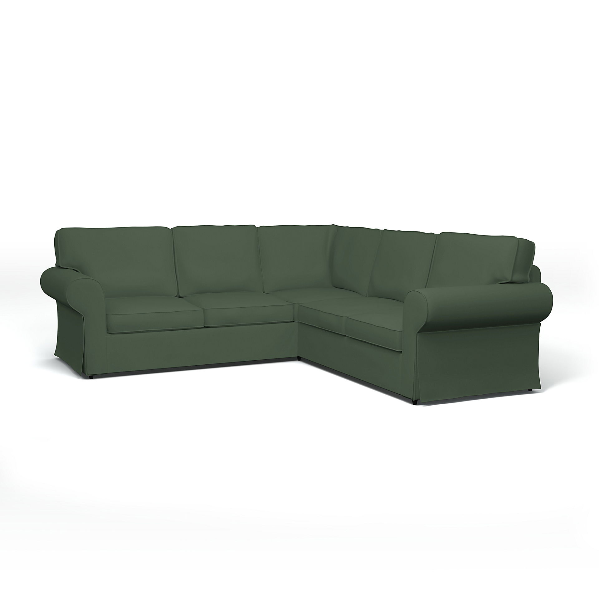 IKEA - Ektorp 4 Seater Corner Sofa Cover, Thyme, Cotton - Bemz