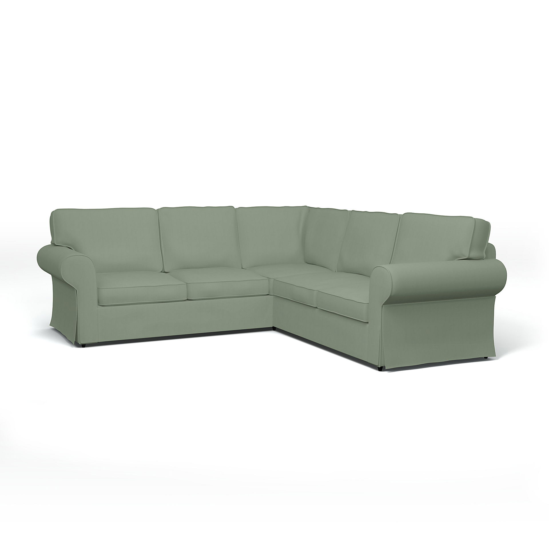 IKEA - Överdrag till Ektorp 4-sitshörnsoffa, Seagrass, Bomull - Bemz