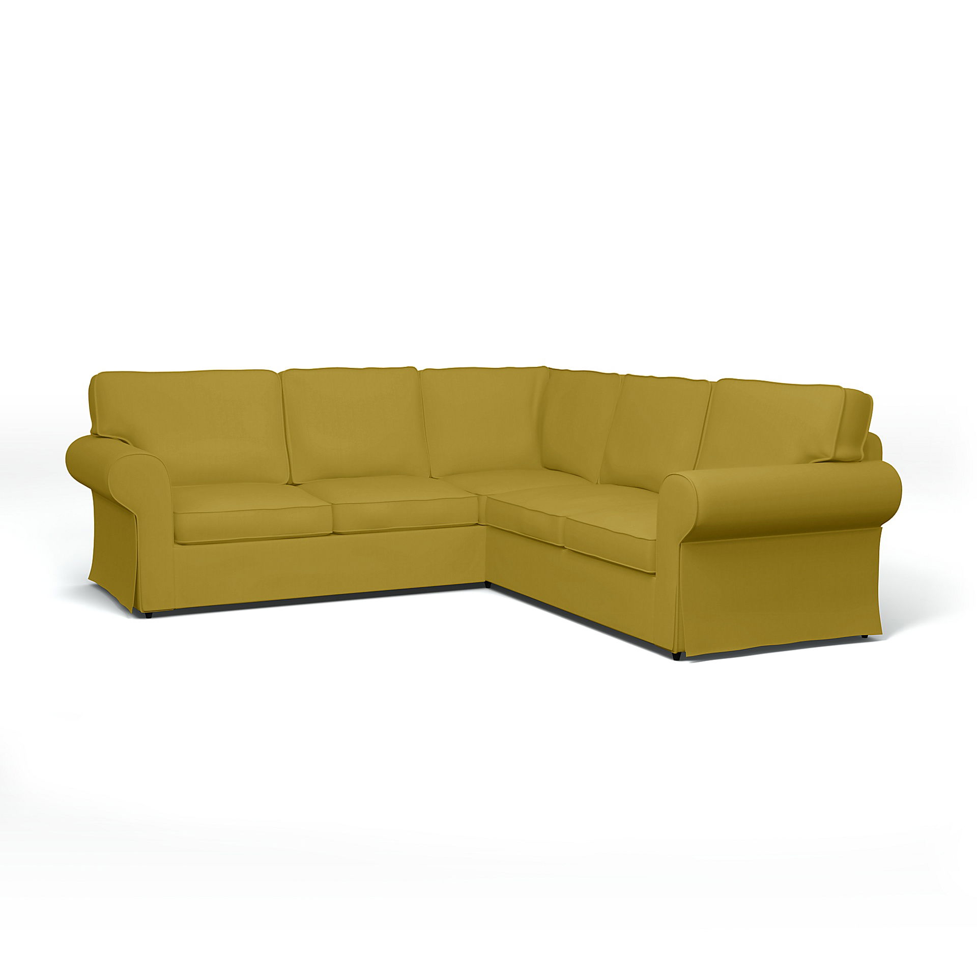 IKEA - Ektorp 4 Seater Corner Sofa Cover, Olive Oil, Cotton - Bemz