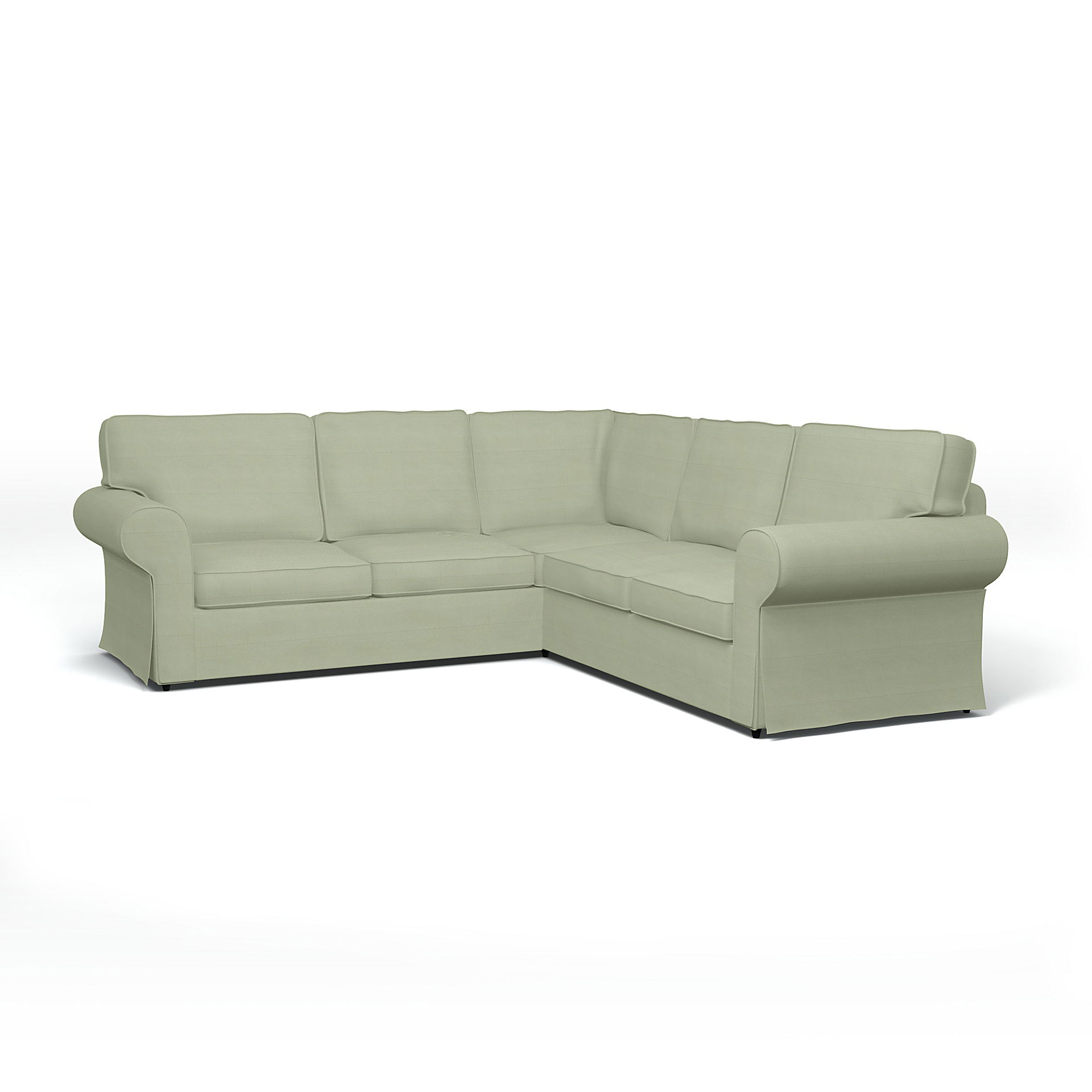 IKEA - Ektorp 4 Seater Corner Sofa Cover, Seagrass, Corduroy - Bemz