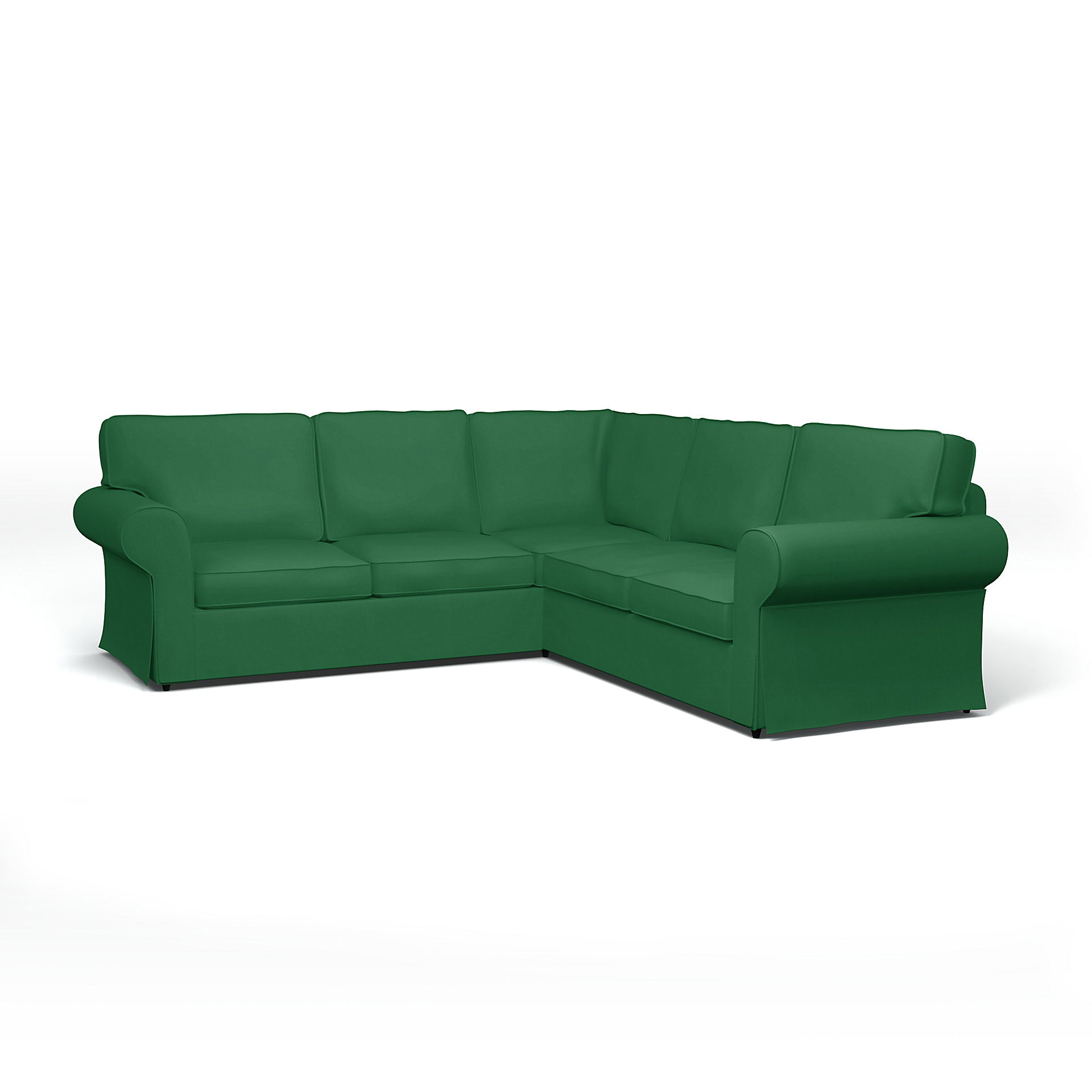 IKEA - Ektorp 4 Seater Corner Sofa Cover, Abundant Green, Velvet - Bemz