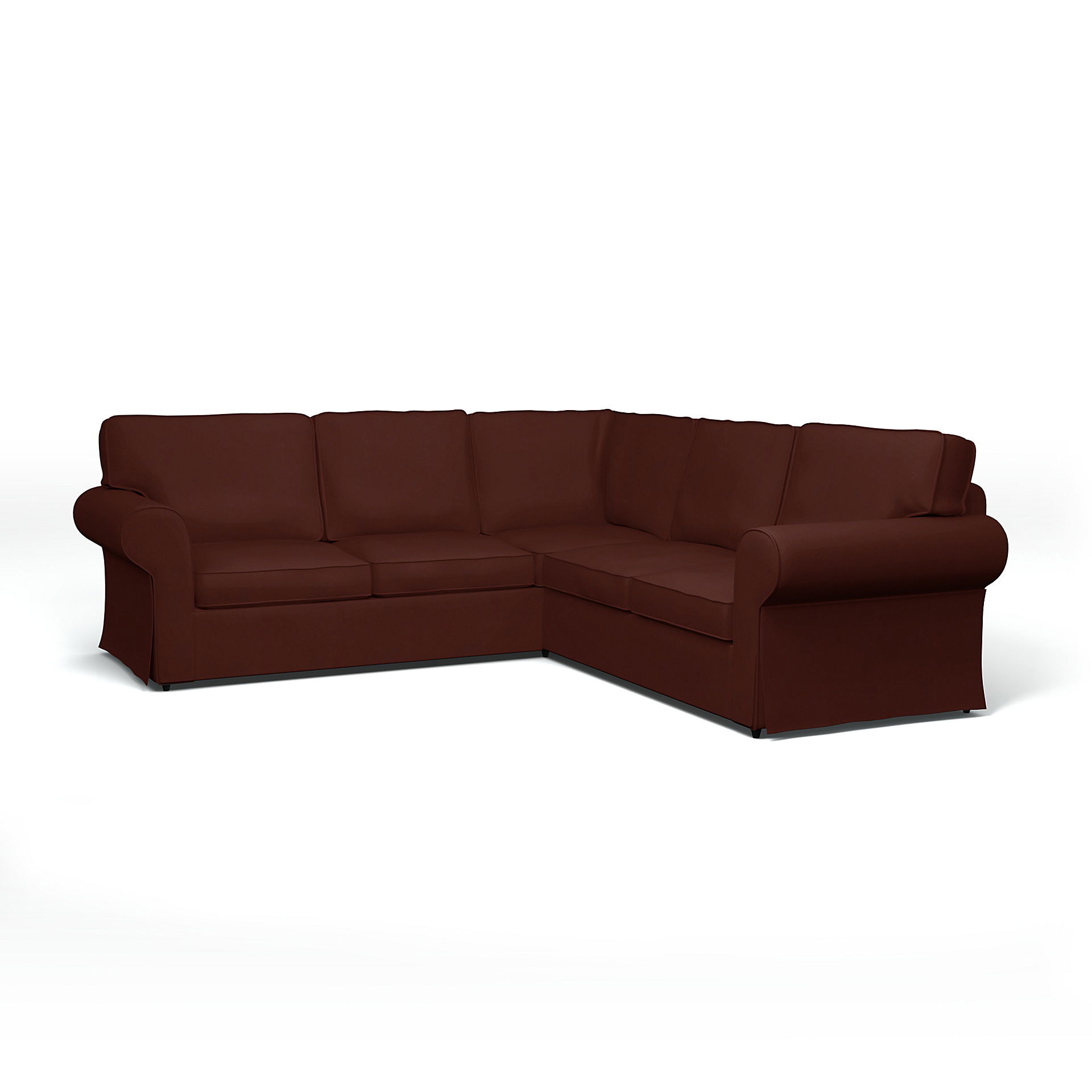 IKEA - Ektorp 4 Seater Corner Sofa Cover, Ground Coffee, Velvet - Bemz