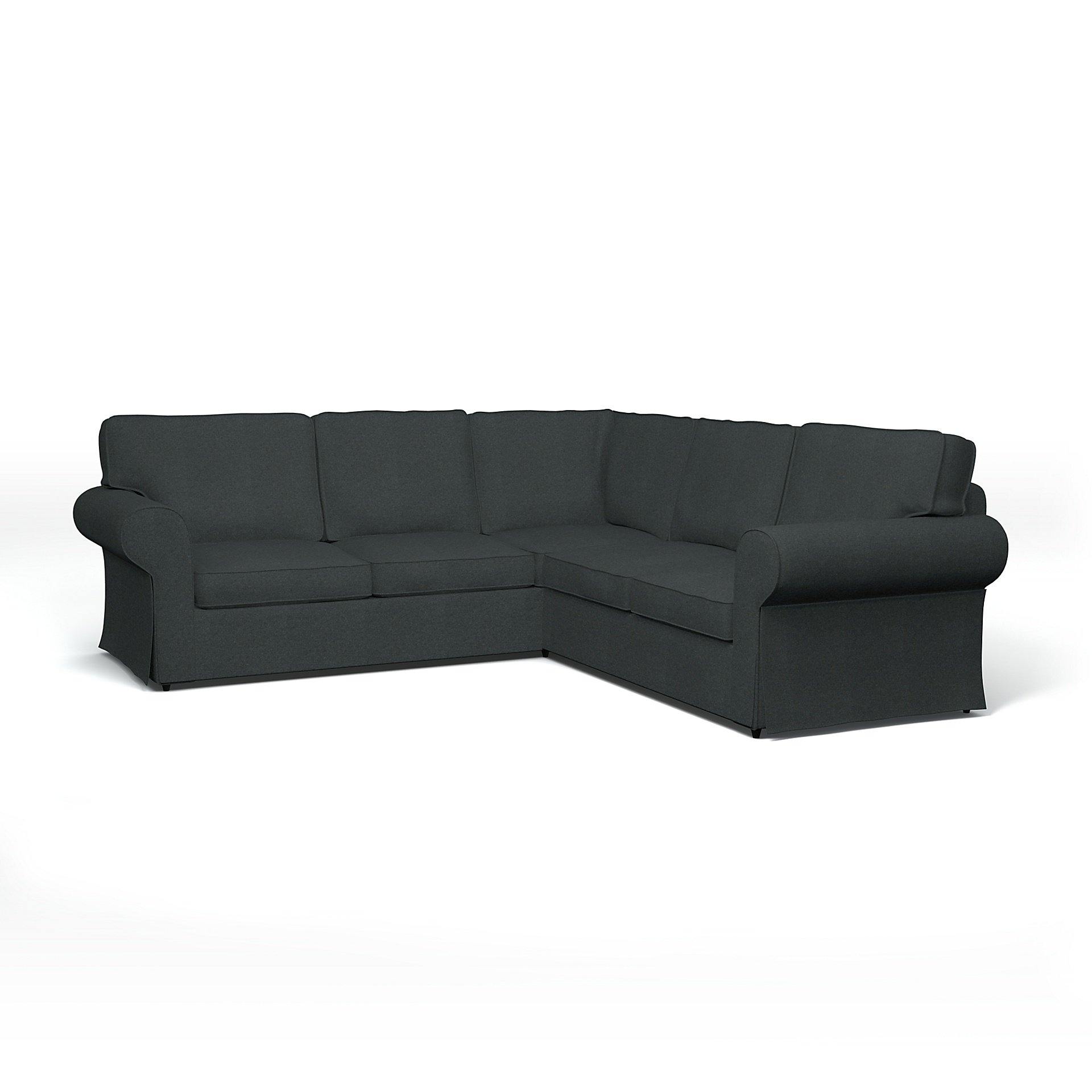 IKEA - Ektorp 4 Seater Corner Sofa Cover, Stone, Wool - Bemz