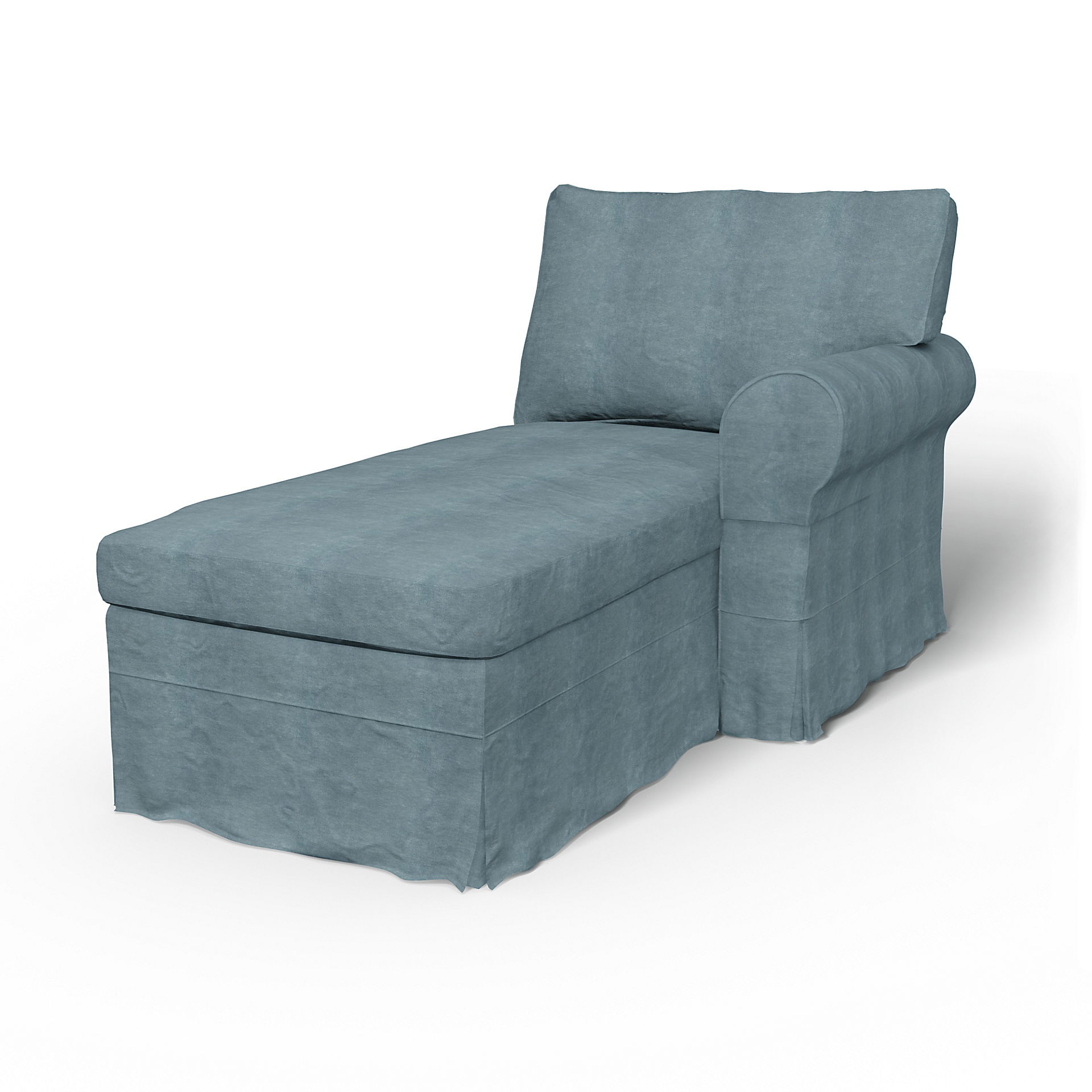 Bemz IKEA - Hoes voor chaise longue Ektorp met armleuning rechts, Air Blue, DE NATURES’ PALETTE COLLECTION VAN 