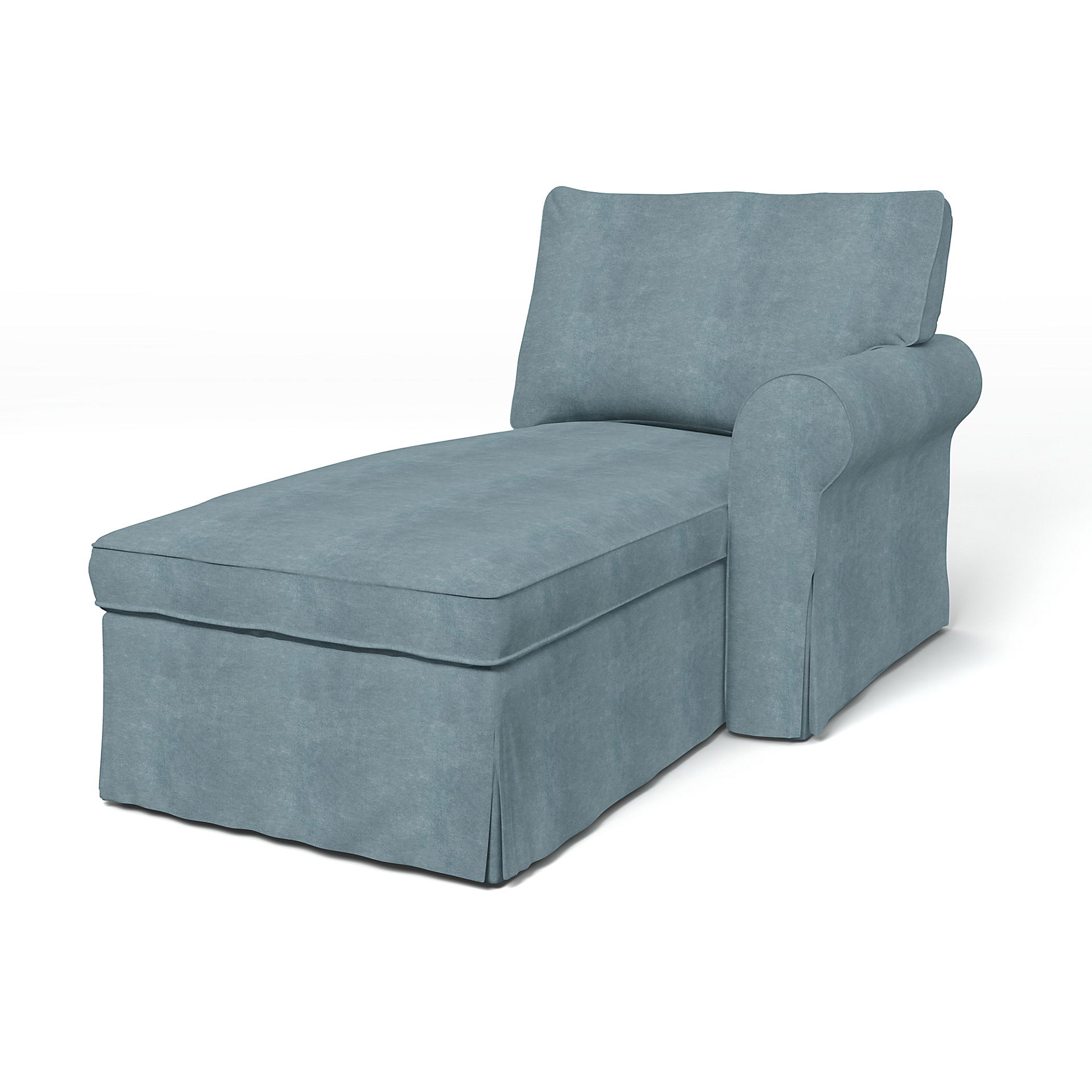 Bemz IKEA - Hoes voor chaise longue Ektorp met armleuning rechts, Air Blue, DE NATURES’ PALETTE COLLECTION VAN 