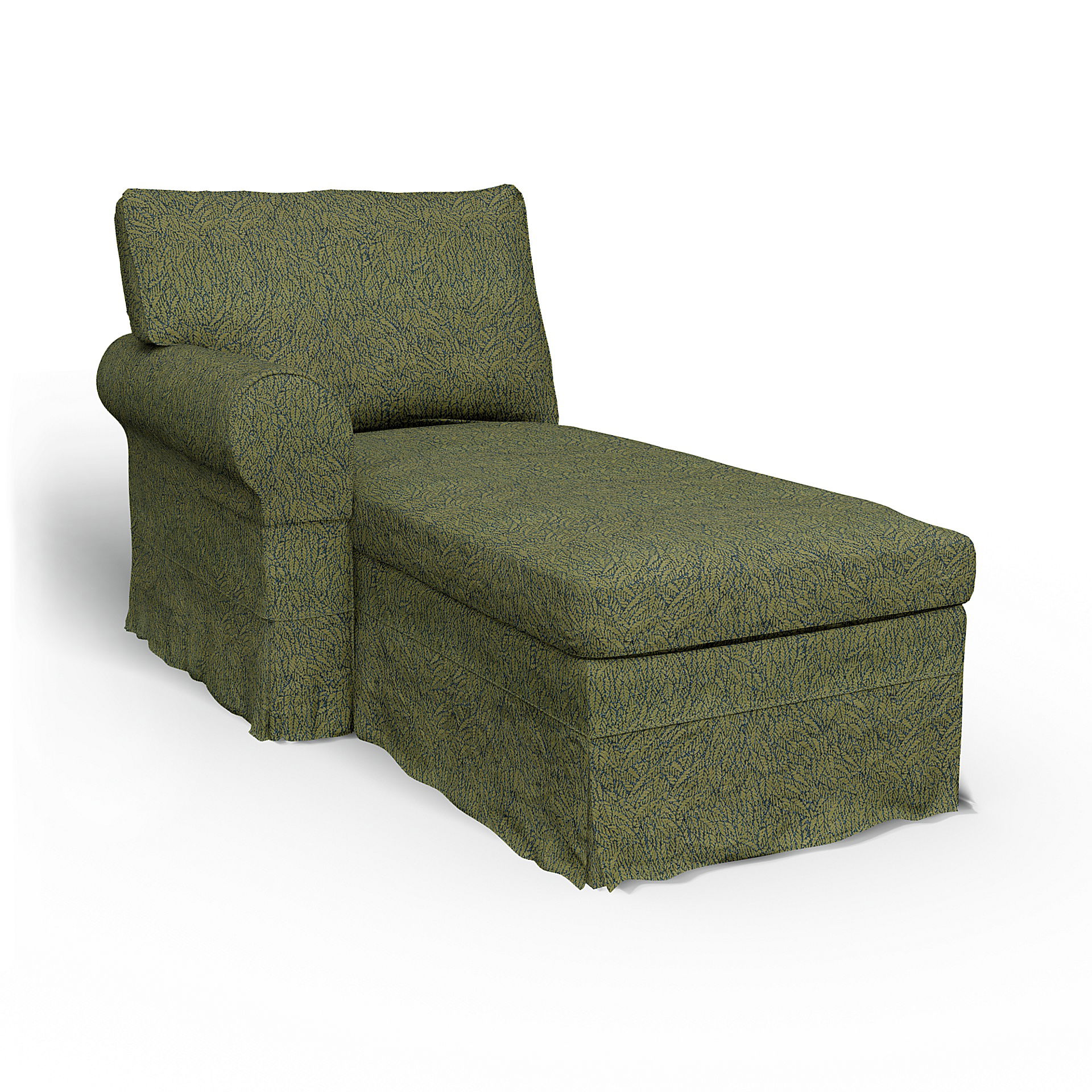 Bemz IKEA - Hoes voor chaise longue Ektorp met armleuning links, Green, DE NATURES’ PALETTE COLLECTION VAN 