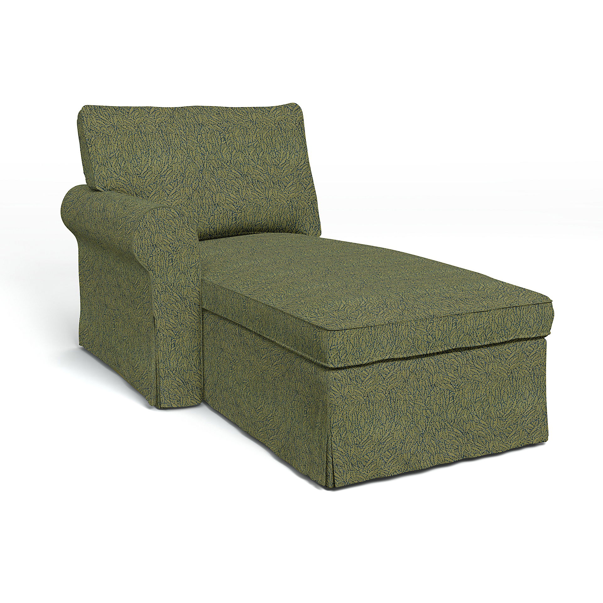 Bemz IKEA - Hoes voor chaise longue Ektorp met armleuning links, Green, DE NATURES’ PALETTE COLLECTION VAN 