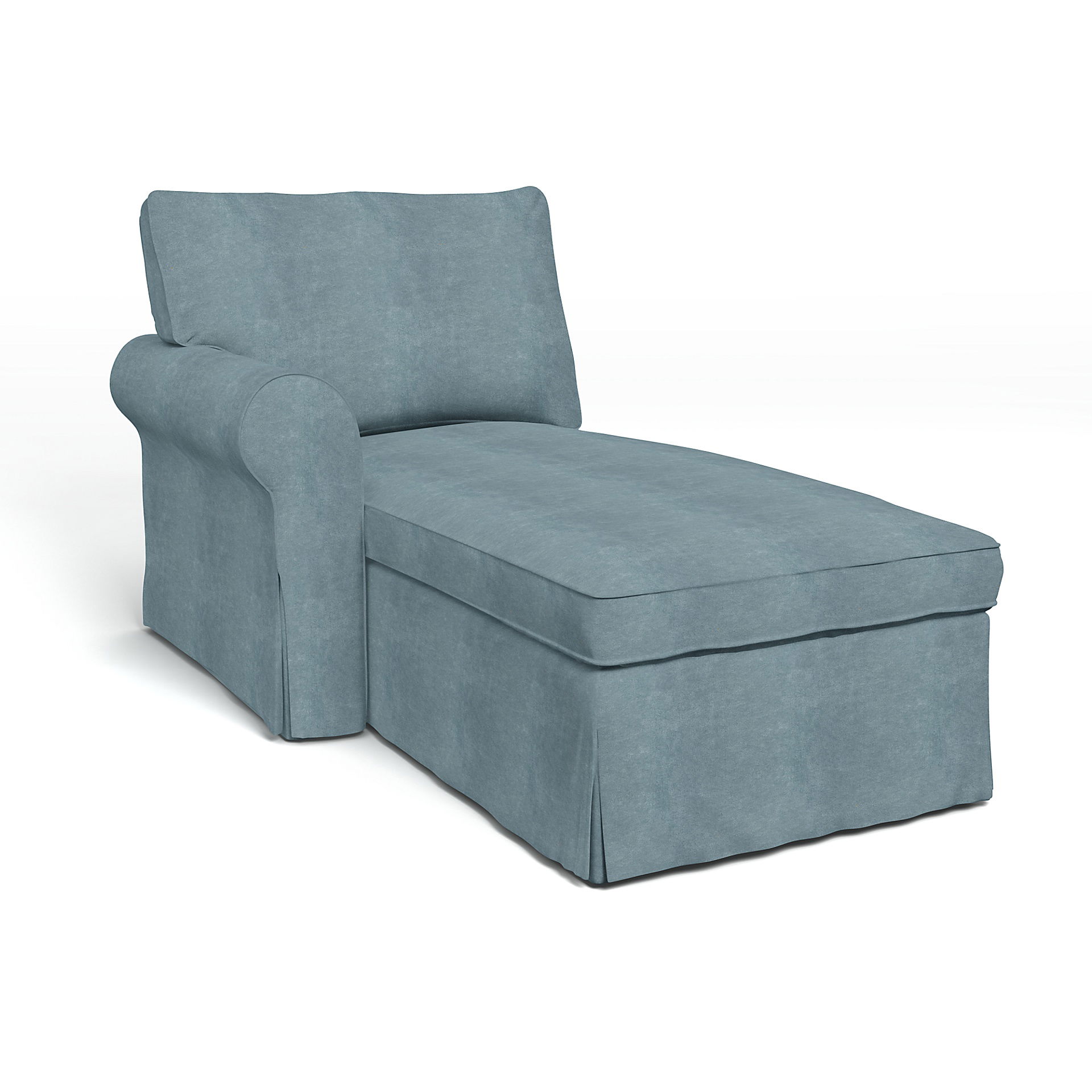 Bemz IKEA - Hoes voor chaise longue Ektorp met armleuning links, Air Blue, DE NATURES’ PALETTE COLLECTION VAN 