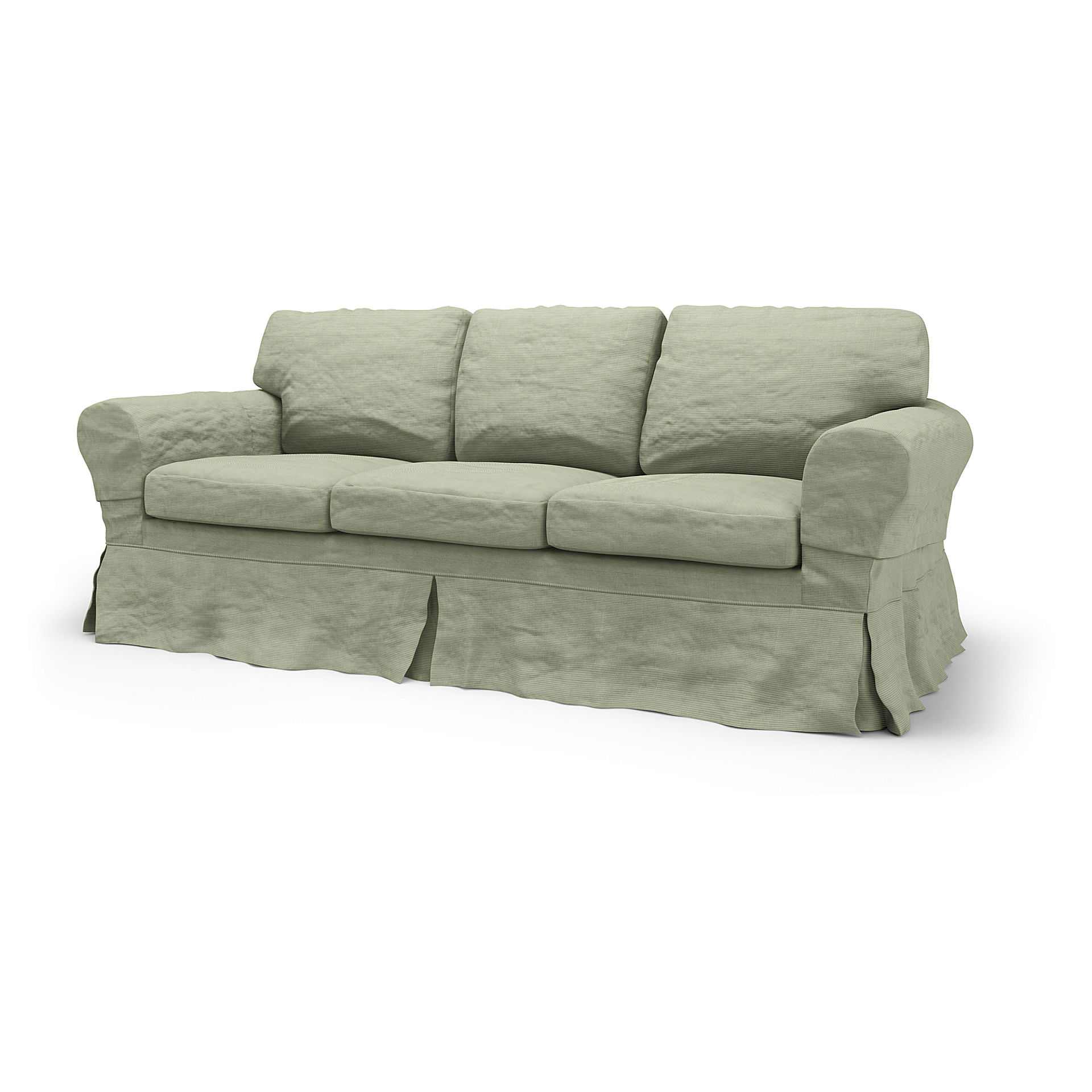 IKEA - Ektorp 3 Seater Sofa Bed Cover, Seagrass, Corduroy - Bemz