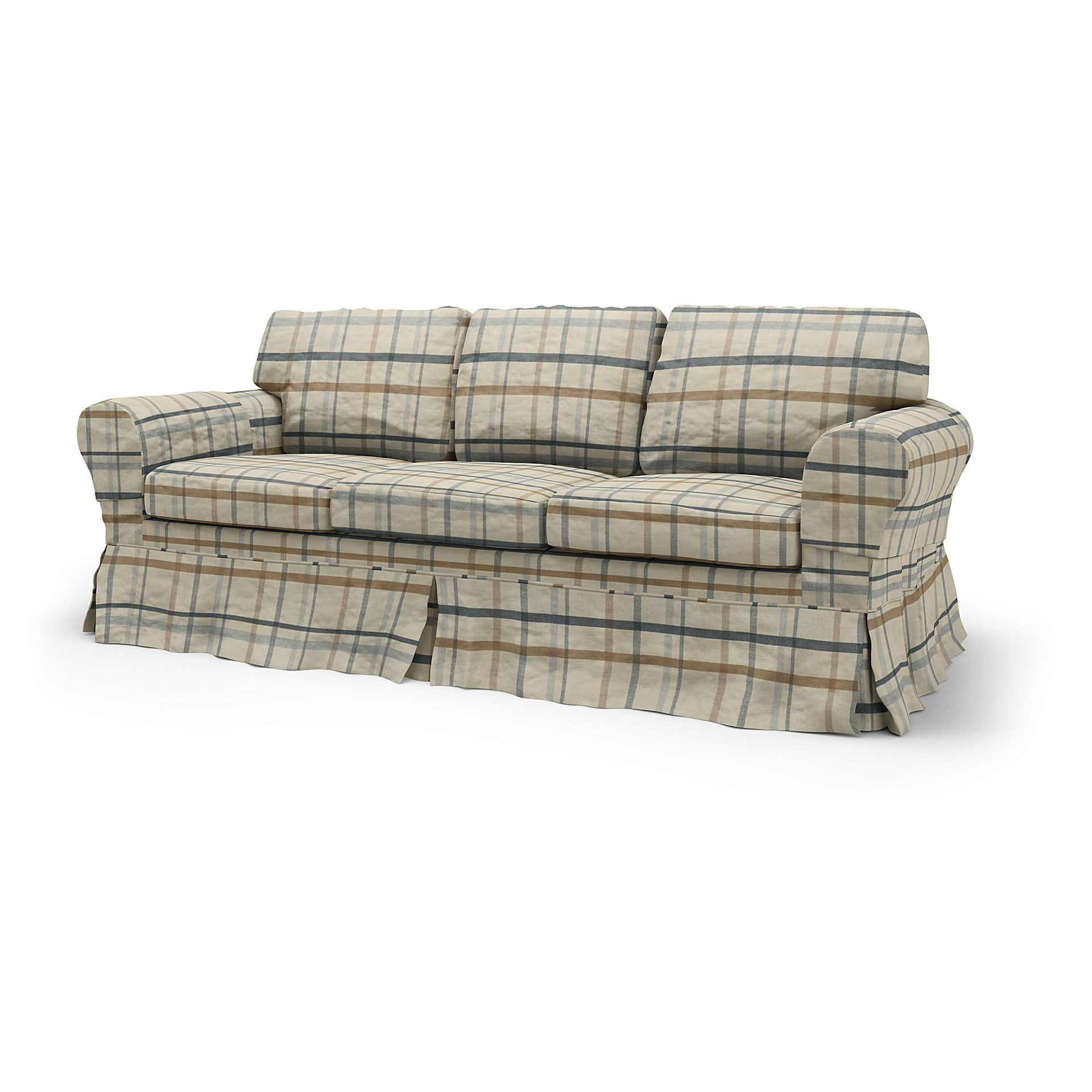 IKEA - Överdrag till Ektorp 3-sitsbäddsoffa, Fawn Brown, ULL - Bemz