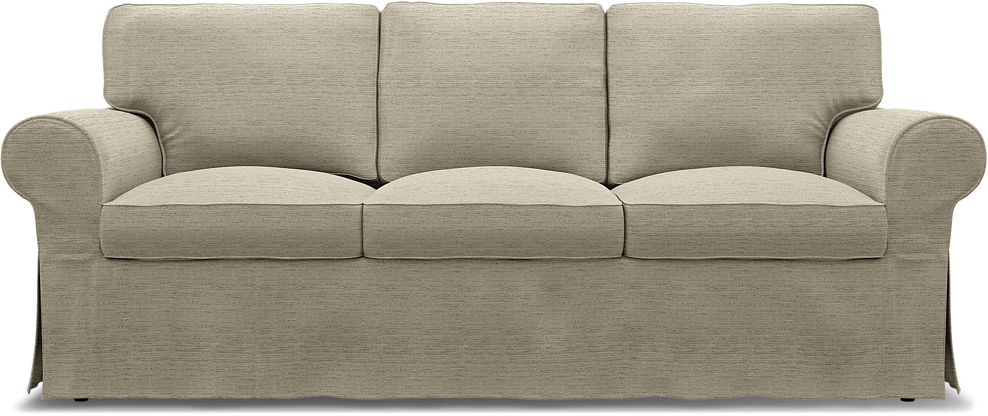 IKEA - Ektorp 3 Seater Sofa Bed Cover, Light Sand, Boucle & Texture - Bemz