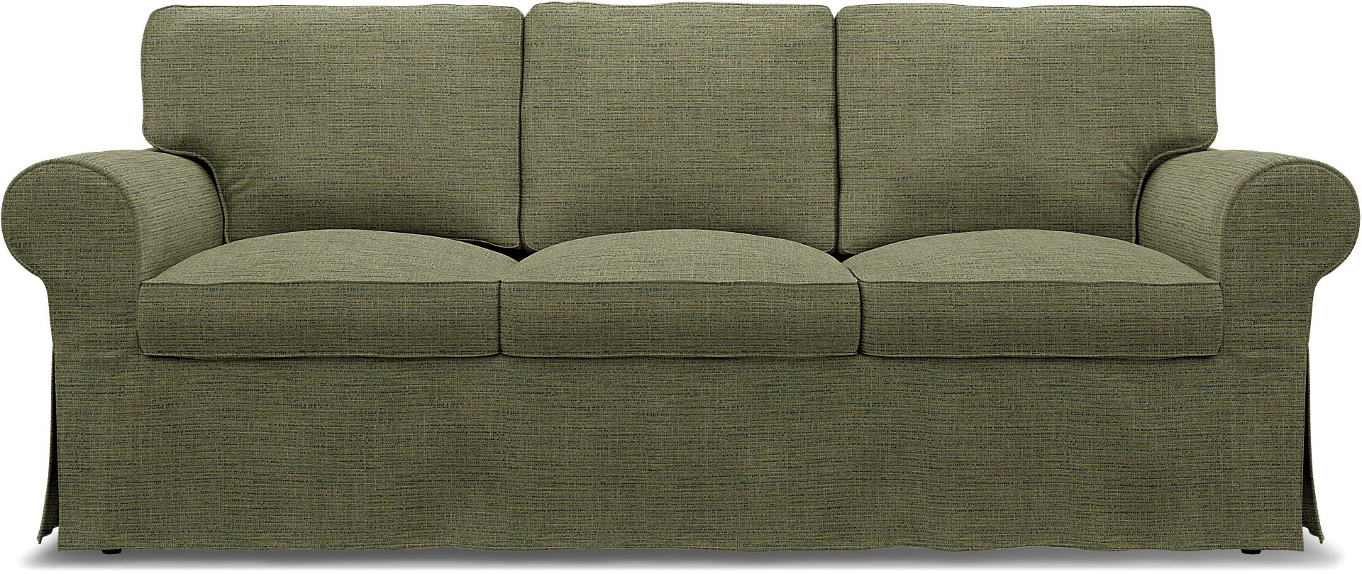 IKEA - Ektorp 3 Seater Sofa Bed Cover, Meadow Green, Boucle & Texture - Bemz