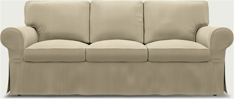 melocotón si puedes Abreviatura IKEA Ektorp, 3 Seater sofa bed cover with piping - Bemz | Bemz