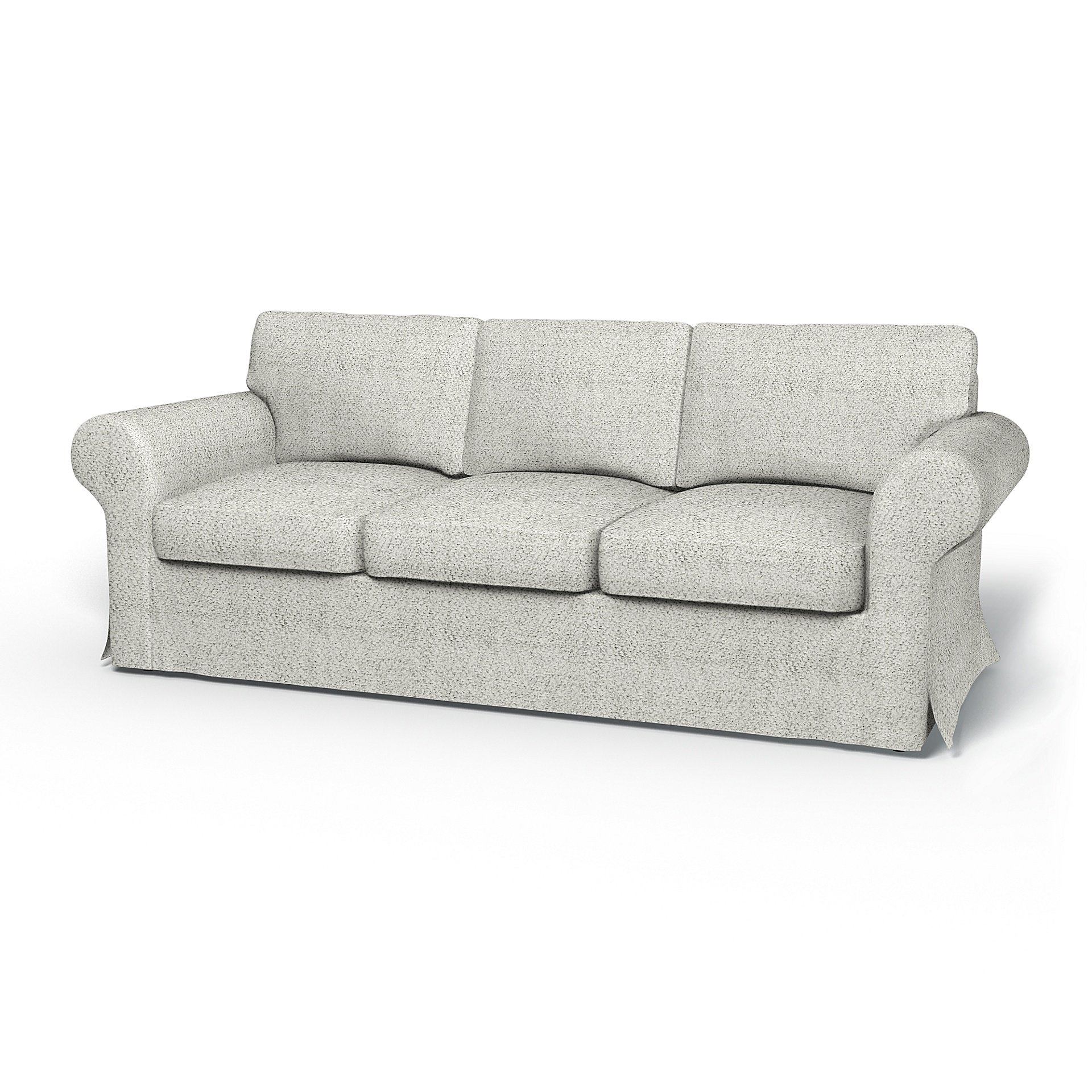 IKEA - Ektorp 3 Seater Sofa Bed Cover, Ivory, Boucle & Texture - Bemz