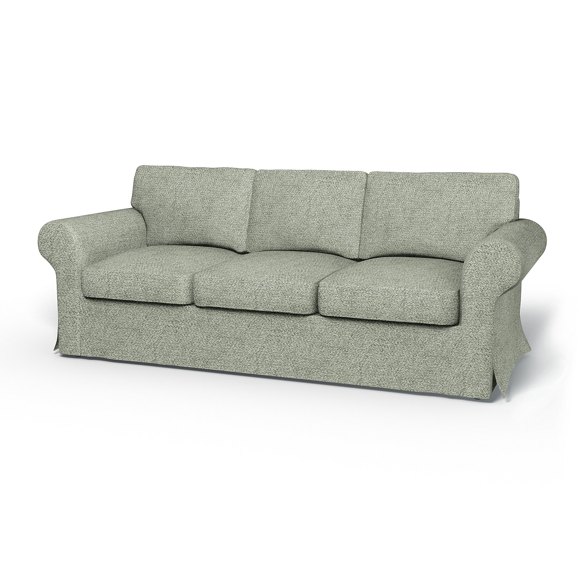 IKEA - Ektorp 3 Seater Sofa Bed Cover, Pistachio, Boucle & Texture - Bemz