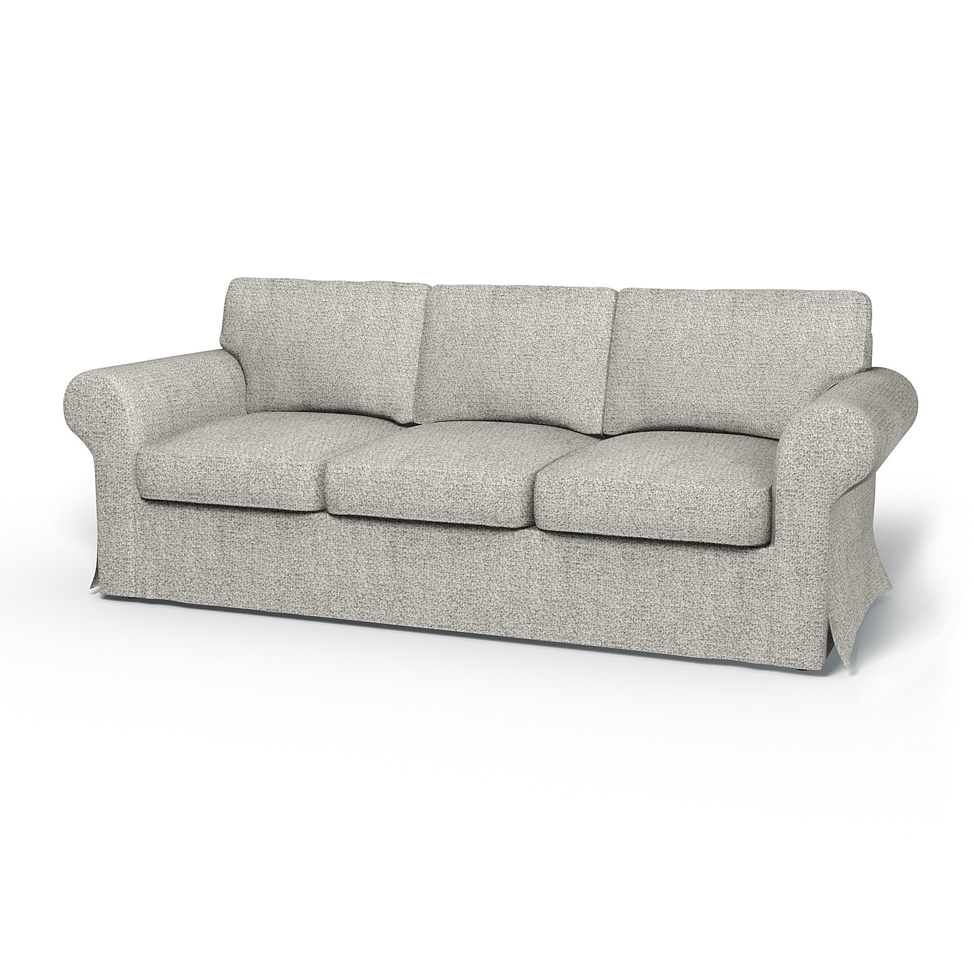 IKEA - Ektorp 3 Seater Sofa Bed Cover, Driftwood, Boucle & Texture - Bemz