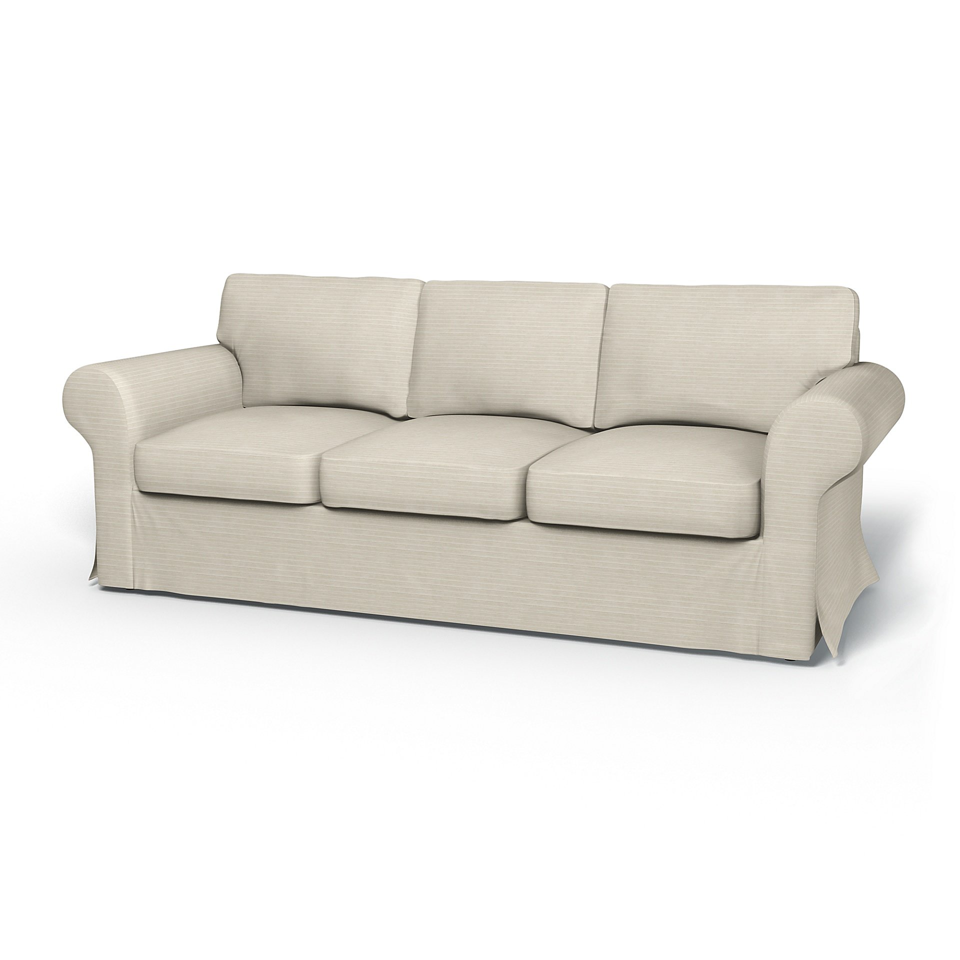 IKEA - Ektorp 3 Seater Sofa Bed Cover, Tofu, Corduroy - Bemz