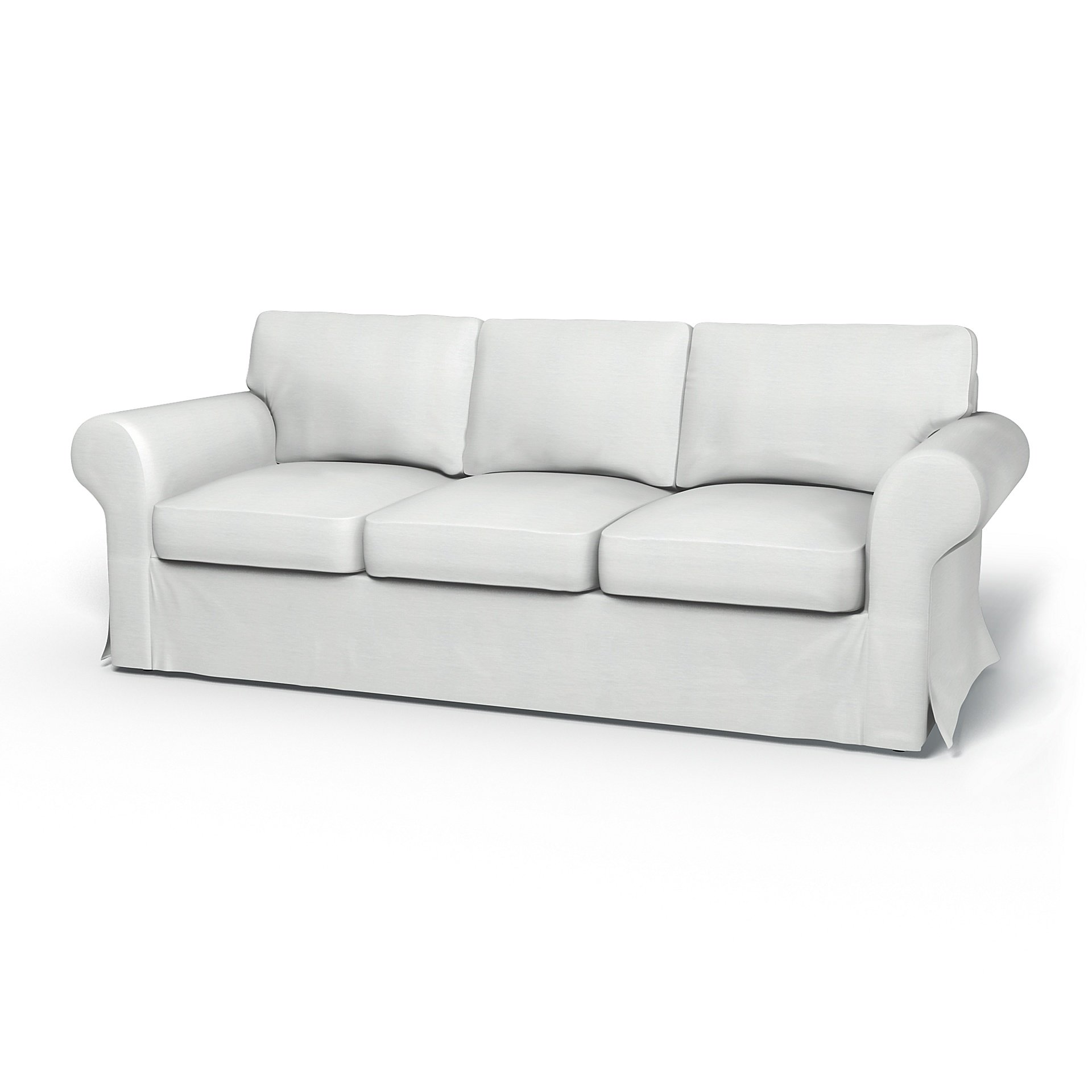 IKEA - Ektorp 3 Seater Sofa Bed Cover, White, Linen - Bemz