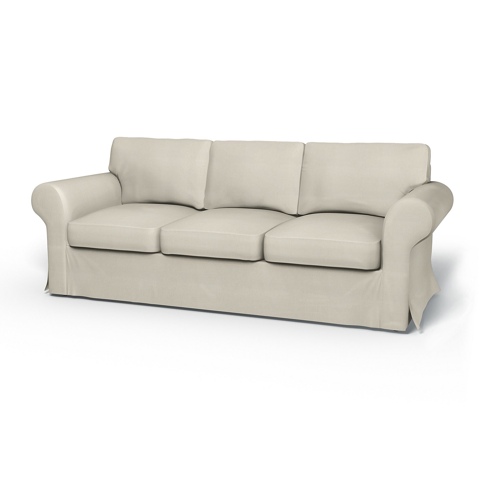 IKEA - Ektorp 3 Seater Sofa Bed Cover, Unbleached, Linen - Bemz