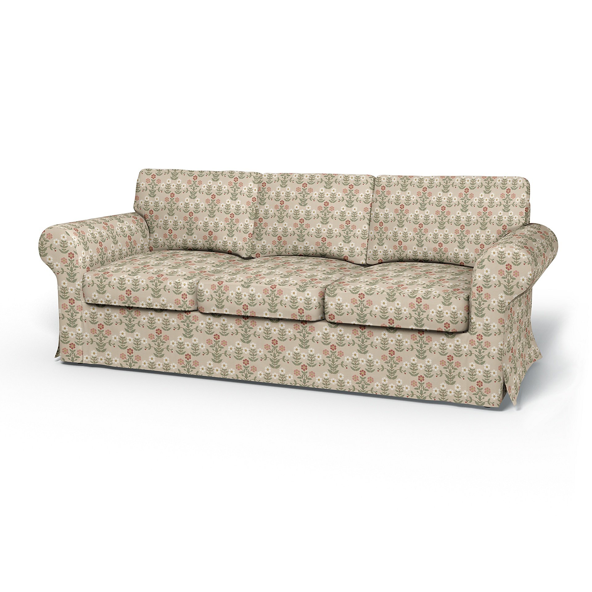 IKEA - Ektorp 3 Seater Sofa Bed Cover, Pink Sippor, BEMZ x BORASTAPETER COLLECTION - Bemz
