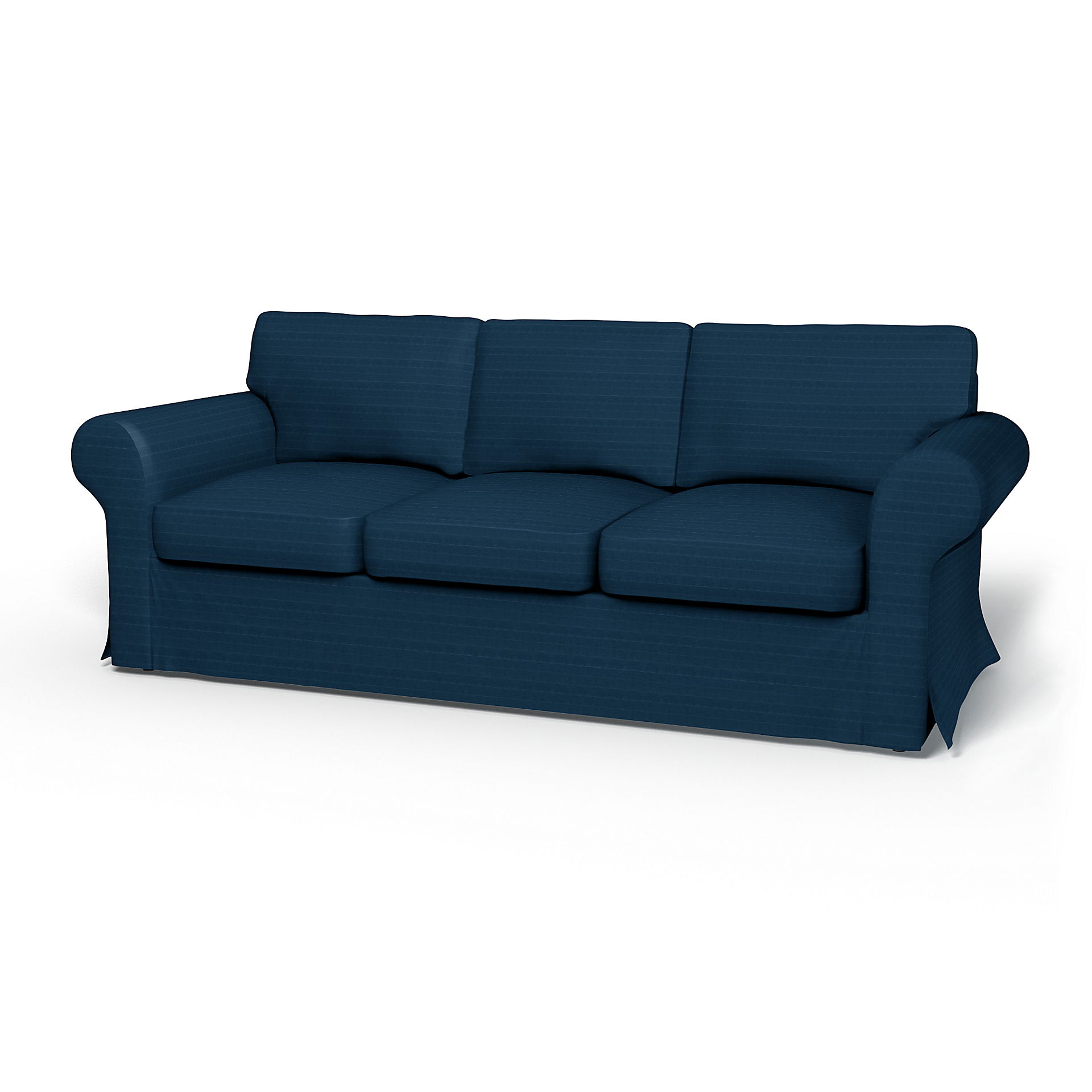IKEA - Ektorp 3 Seater Sofa Bed Cover, Denim Blue, Velvet - Bemz