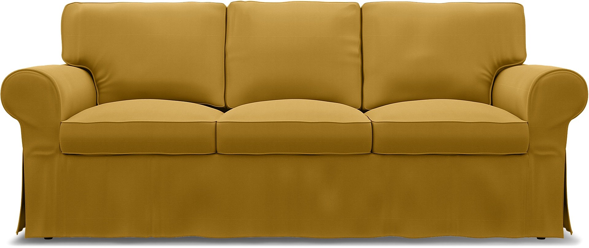 IKEA - Ektorp 3 Seater Sofa Bed Cover, Honey Mustard, Cotton - Bemz