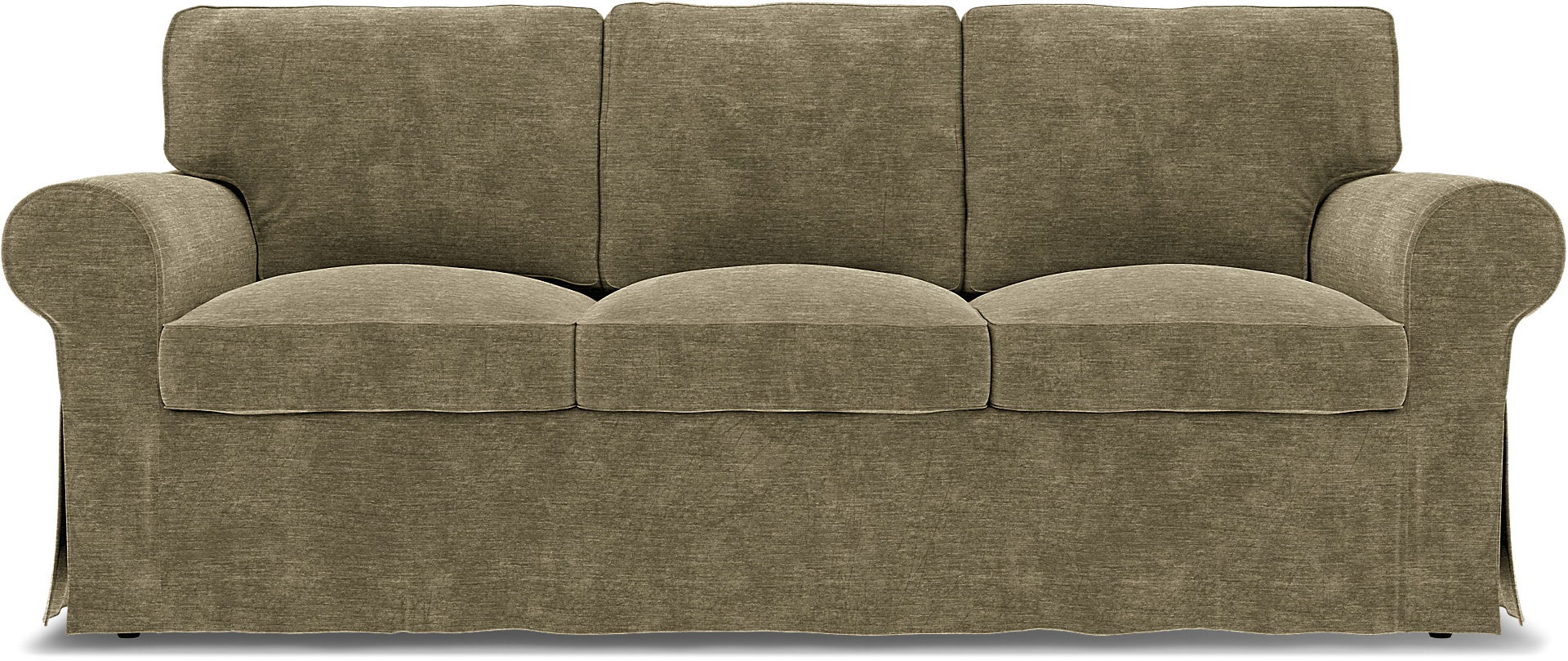 IKEA - Överdrag till Ektorp 3-sitsbäddsoffa, Beige, Sammet - Bemz
