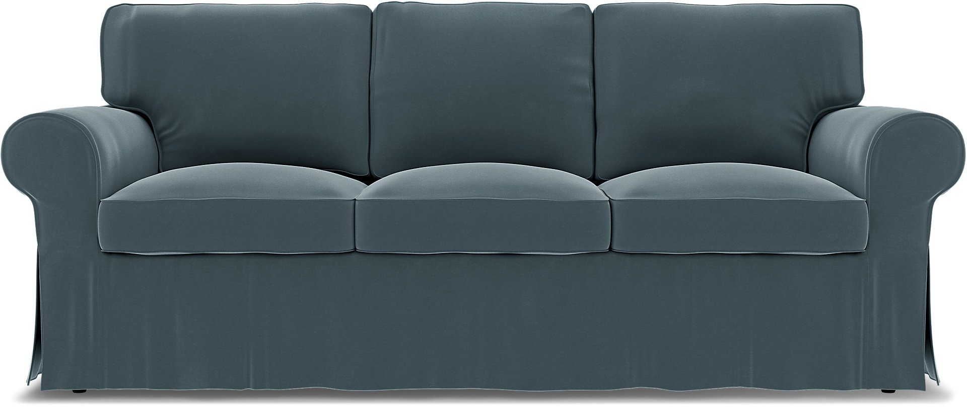 IKEA - Ektorp 3 Seater Sofa Bed Cover, Duck Egg, Velvet - Bemz