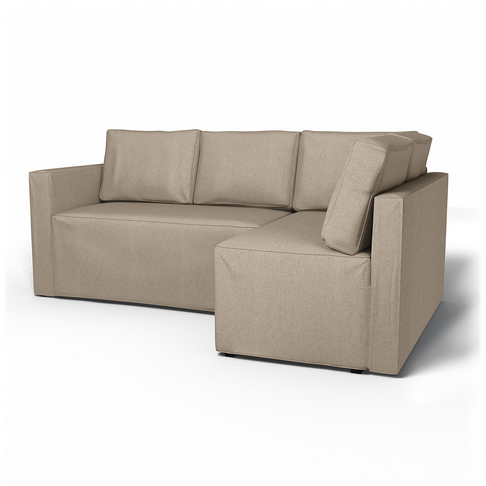 IKEA - Fågelbo Sofa Bed with Right Chaise Cover, Birch, Wool - Bemz