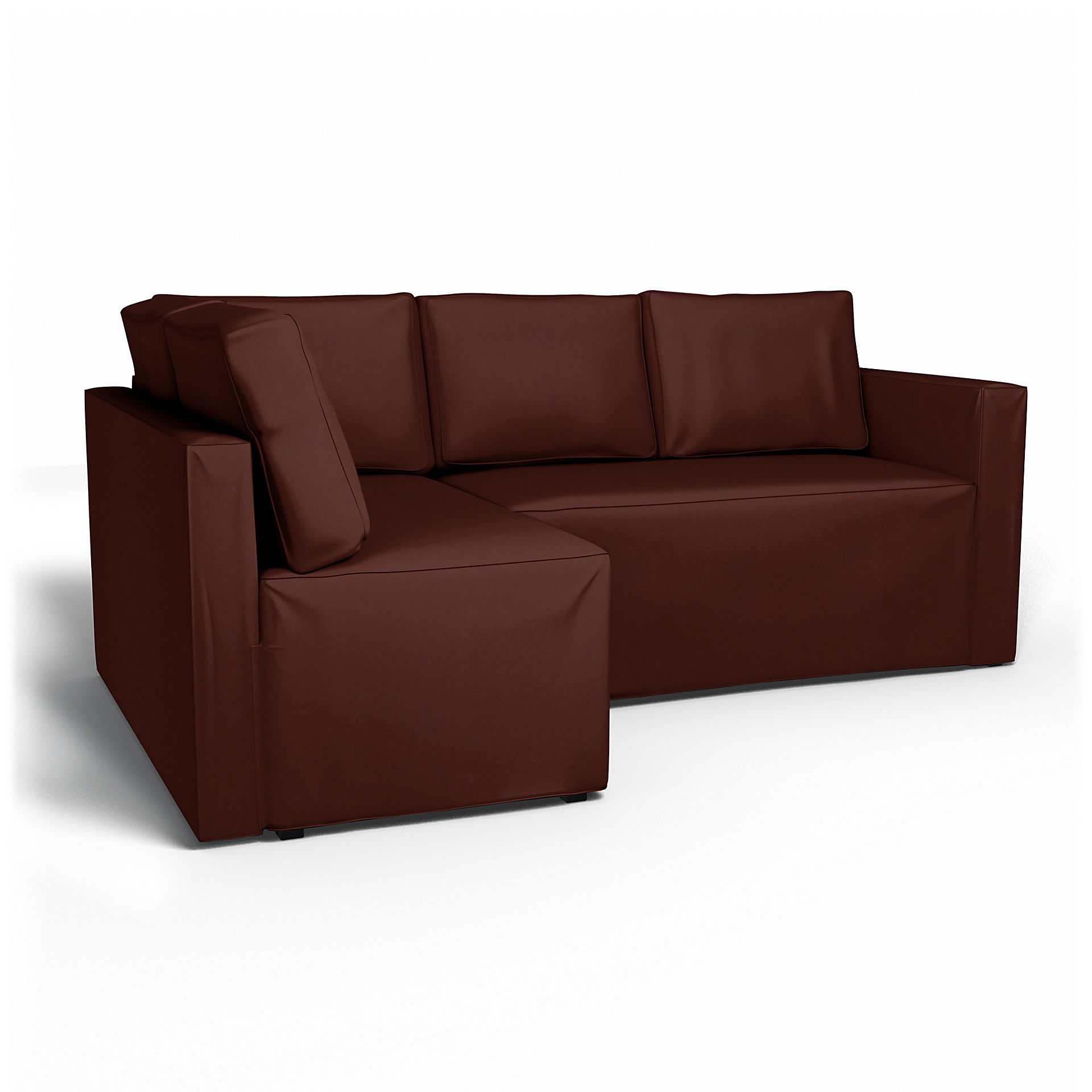 IKEA - Fågelbo Sofa Bed with Left Chaise Cover, Ground Coffee, Velvet - Bemz